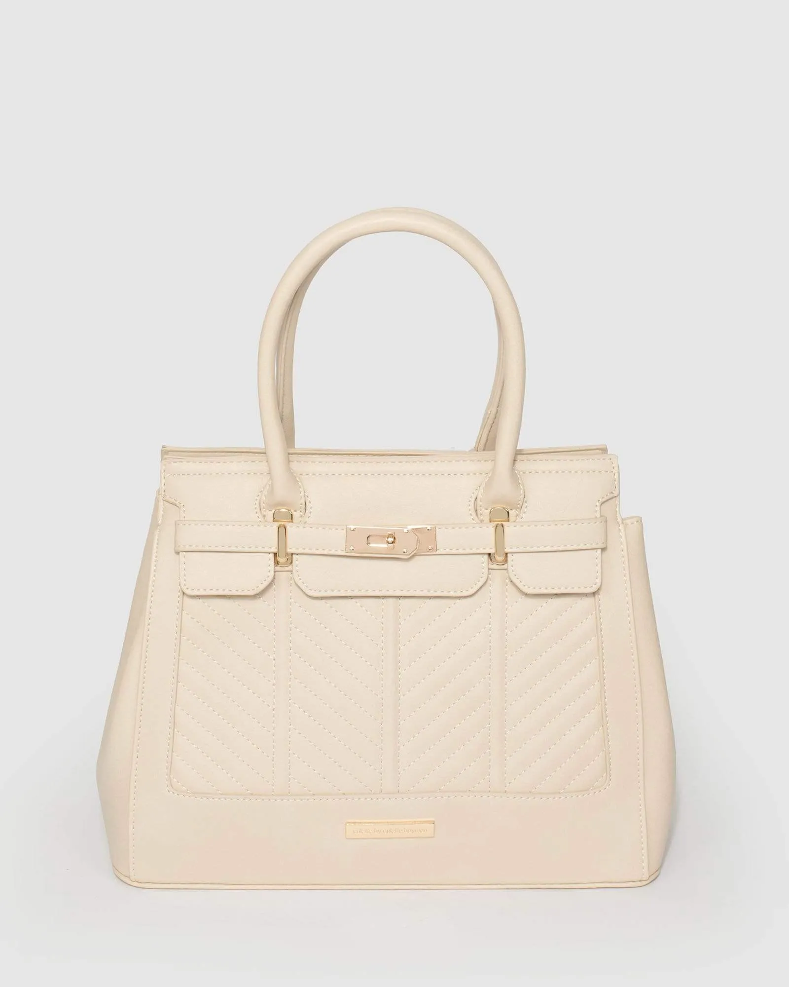 Ivory Maryanne Quilted Tote Bag sold by Collete Hayman