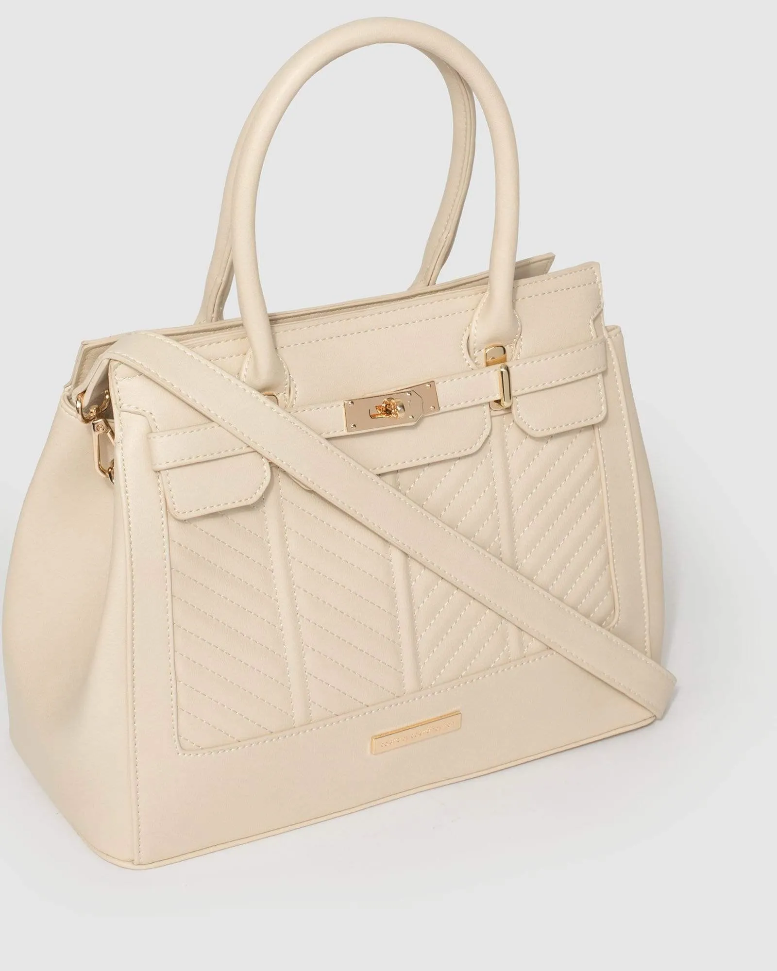 Ivory Maryanne Quilted Tote Bag sold by Collete Hayman product image thumbnail 3