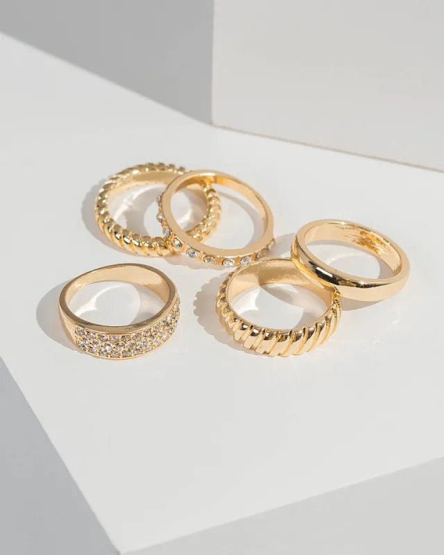 Gold and Crystal Ring Pack sold by Collete Hayman