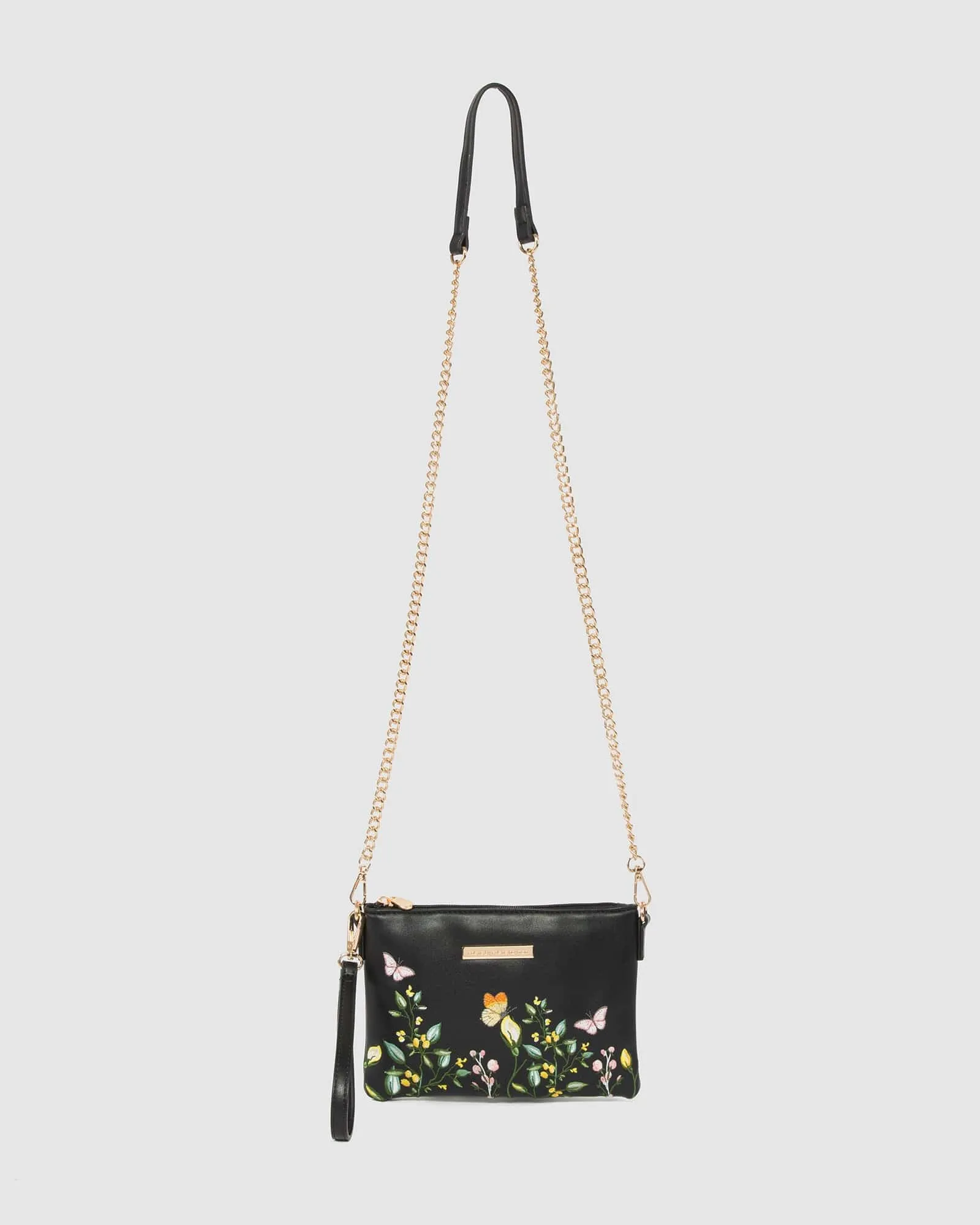 Black Floral Peta Wristlet Clutch Bag sold by Collete Hayman product image thumbnail 3