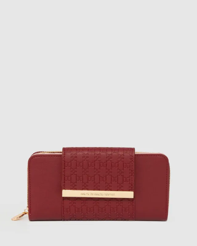 Red Blake Embossed Wallet sold by Collete Hayman