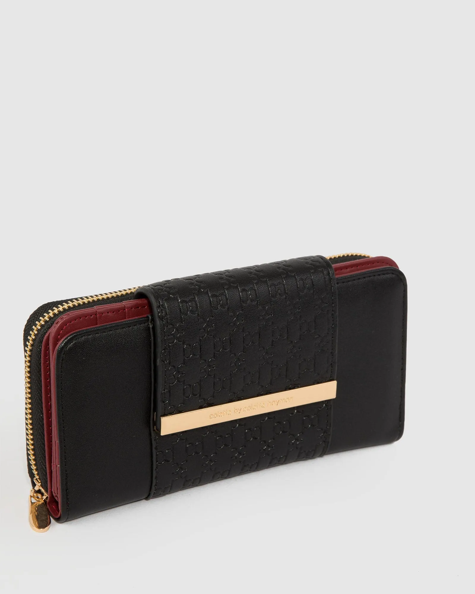 Black Blake Embossed Wallet sold by Collete Hayman product image thumbnail 2