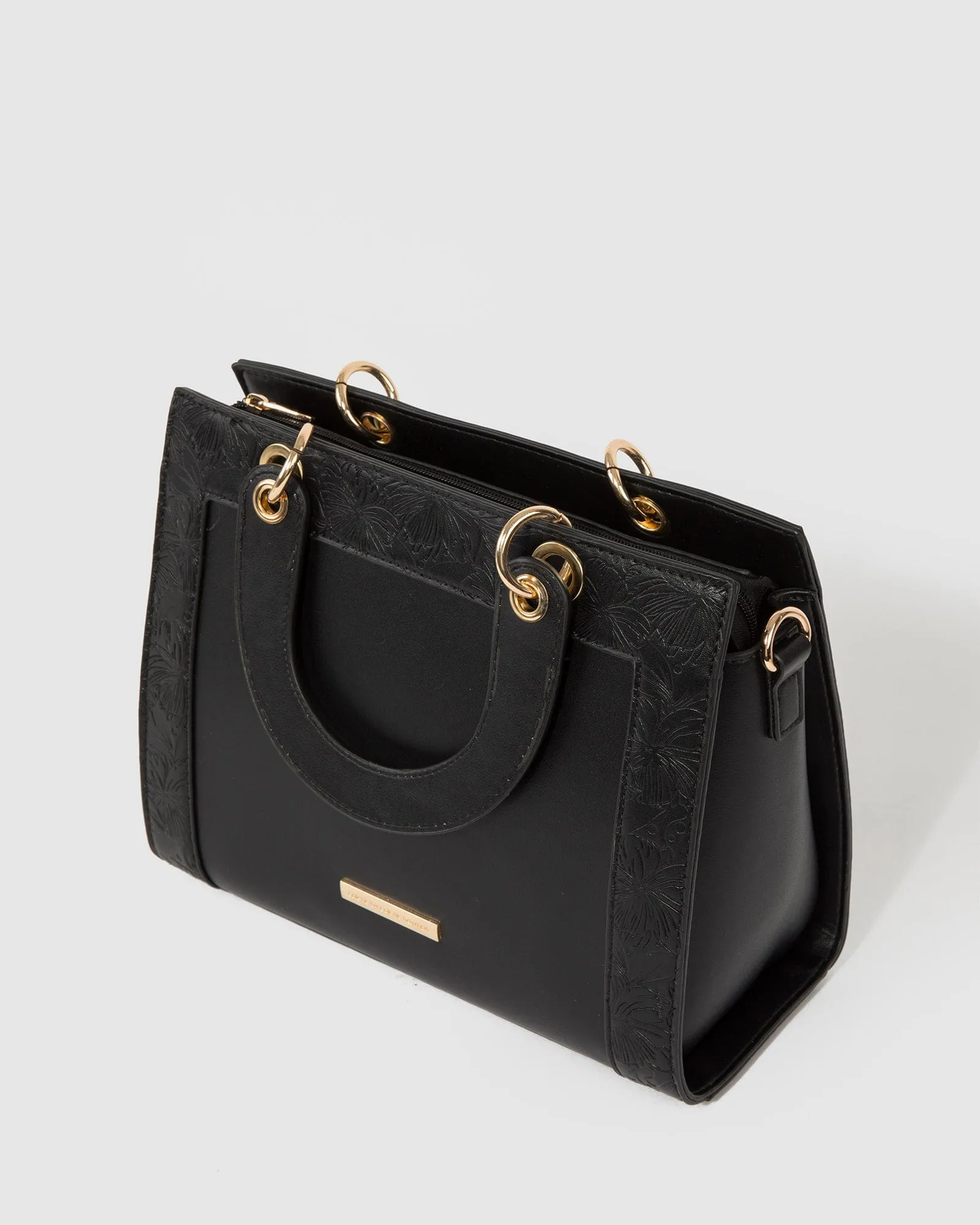 Black Ella Emboss Tote Bag sold by Collete Hayman product image thumbnail 4