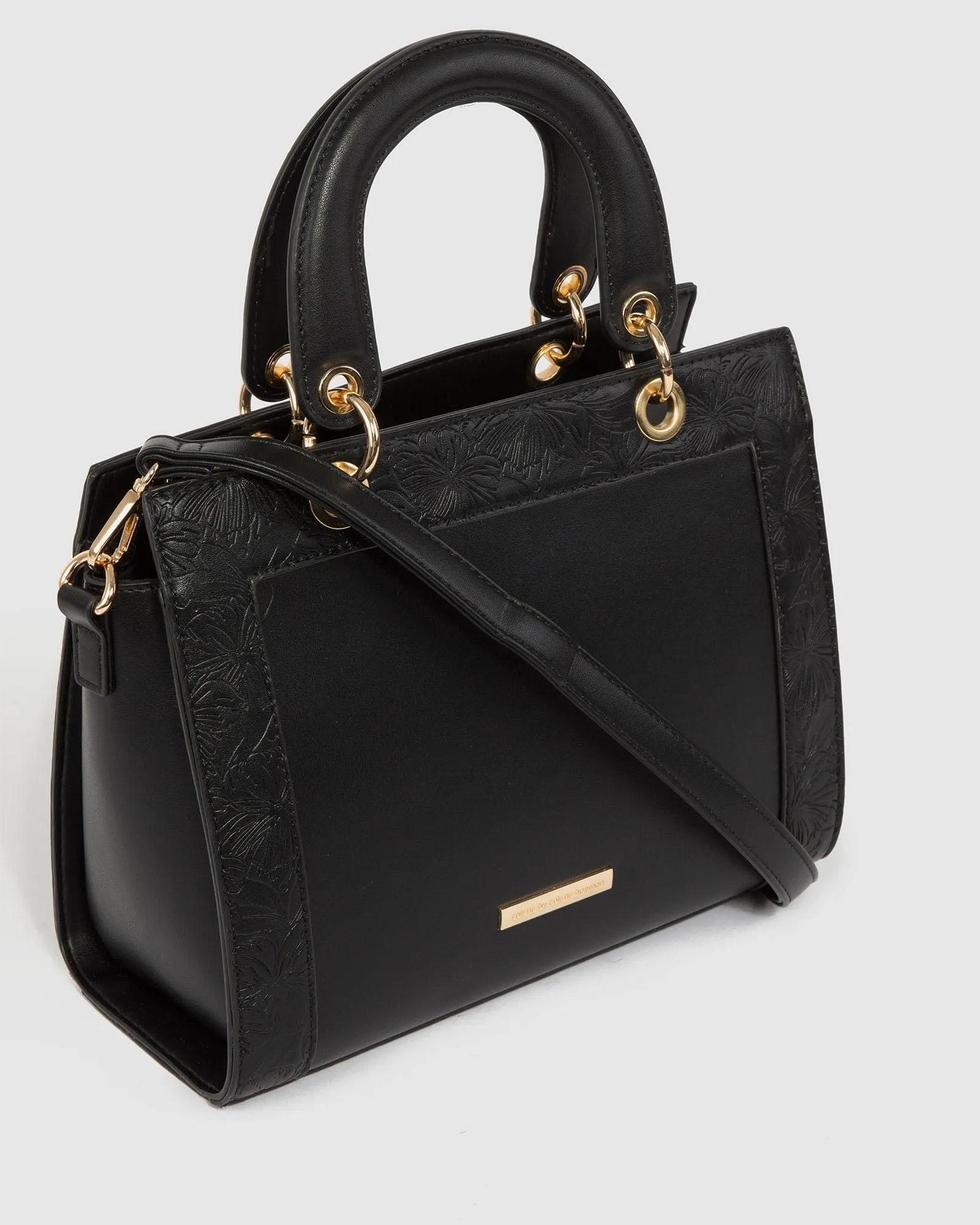 Black Ella Emboss Tote Bag sold by Collete Hayman product image thumbnail 2