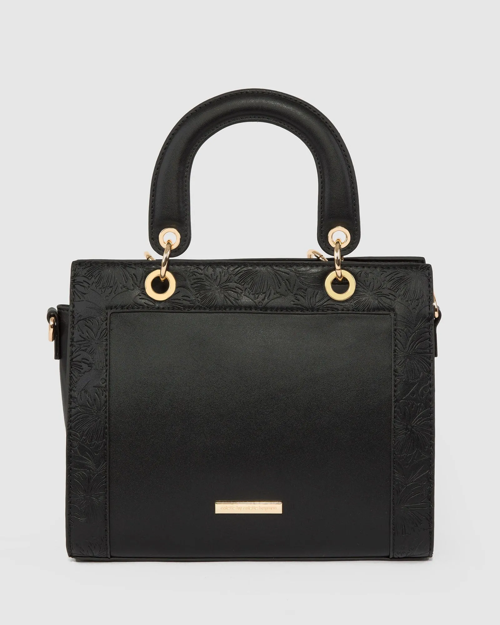 Black Ella Emboss Tote Bag sold by Collete Hayman