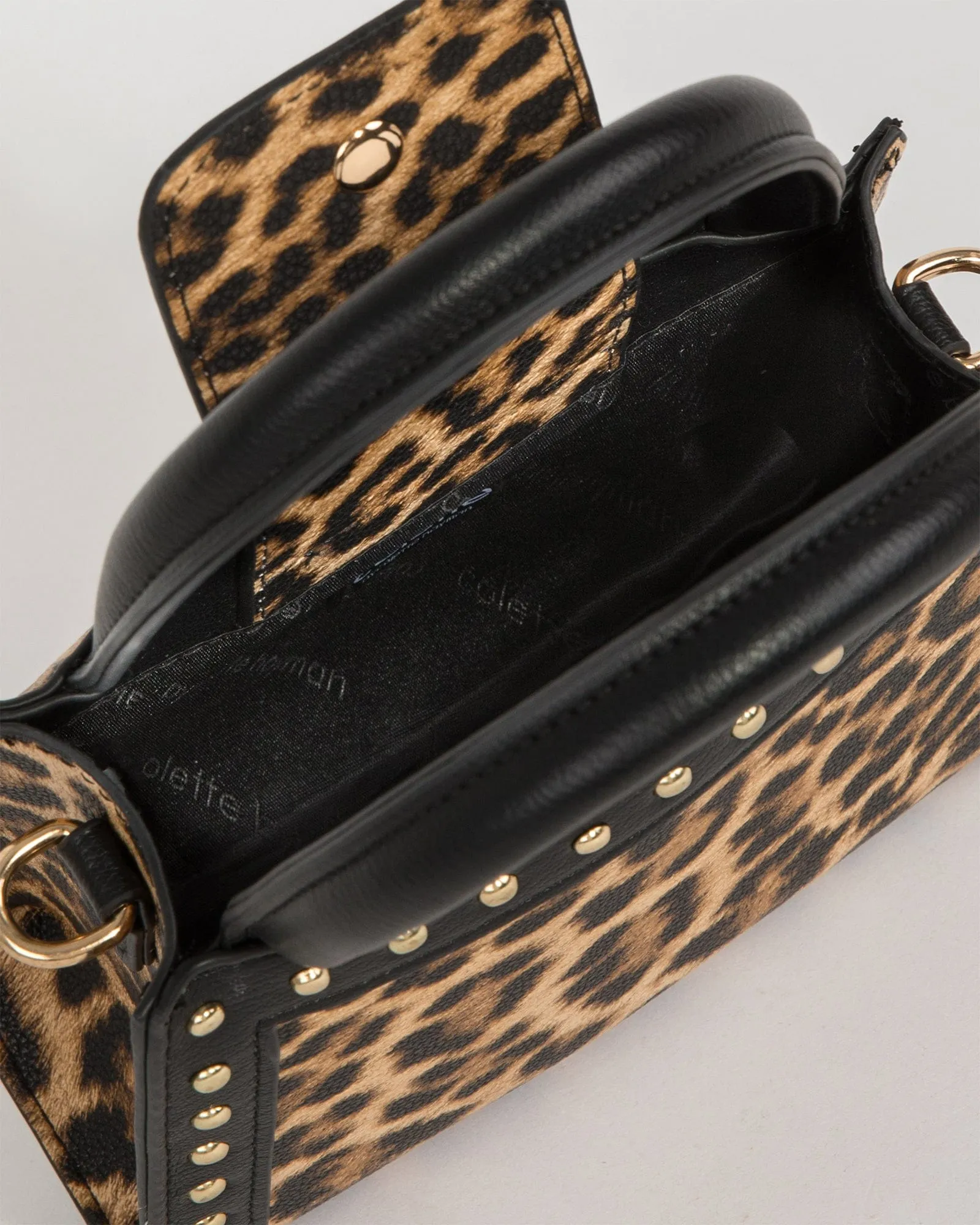 Leopard Print Philippa Mini Stud Tote Bag sold by Collete Hayman product image thumbnail 5