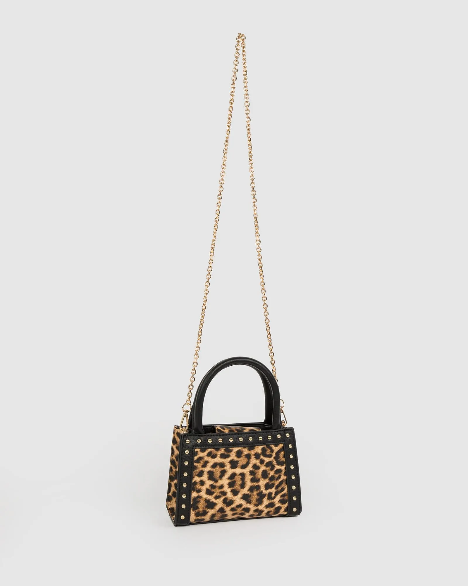 Leopard Print Philippa Mini Stud Tote Bag sold by Collete Hayman product image thumbnail 3