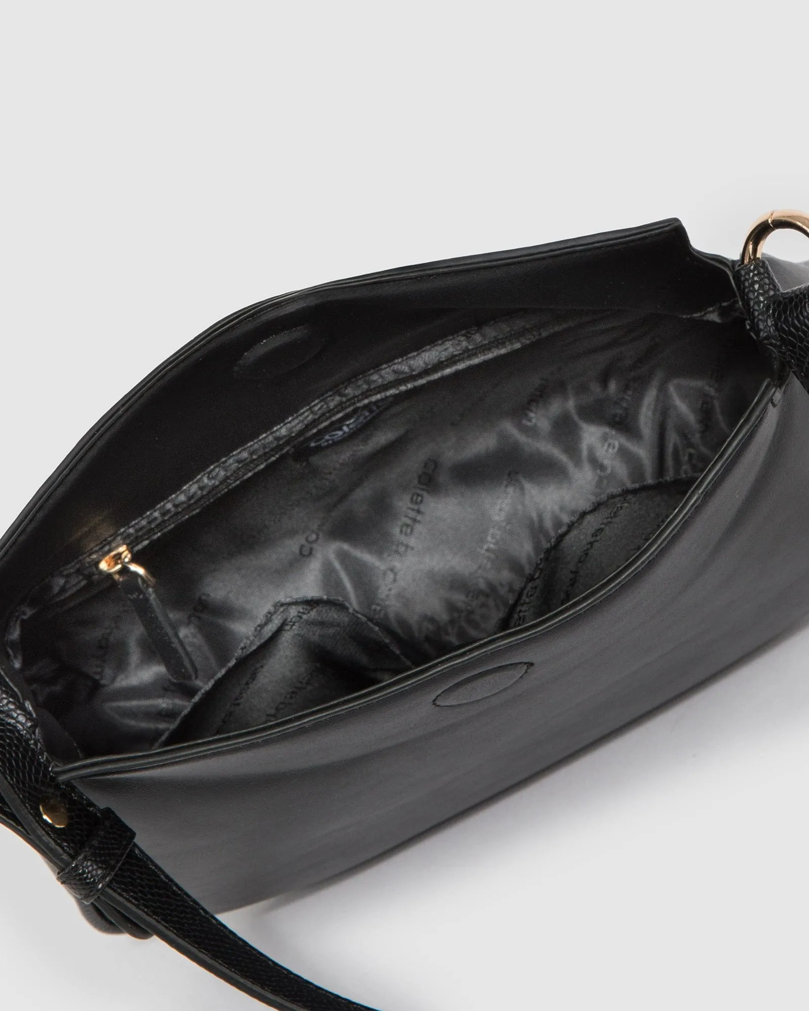 Black Stella Curved Shoulder Bag sold by Collete Hayman product image thumbnail 5