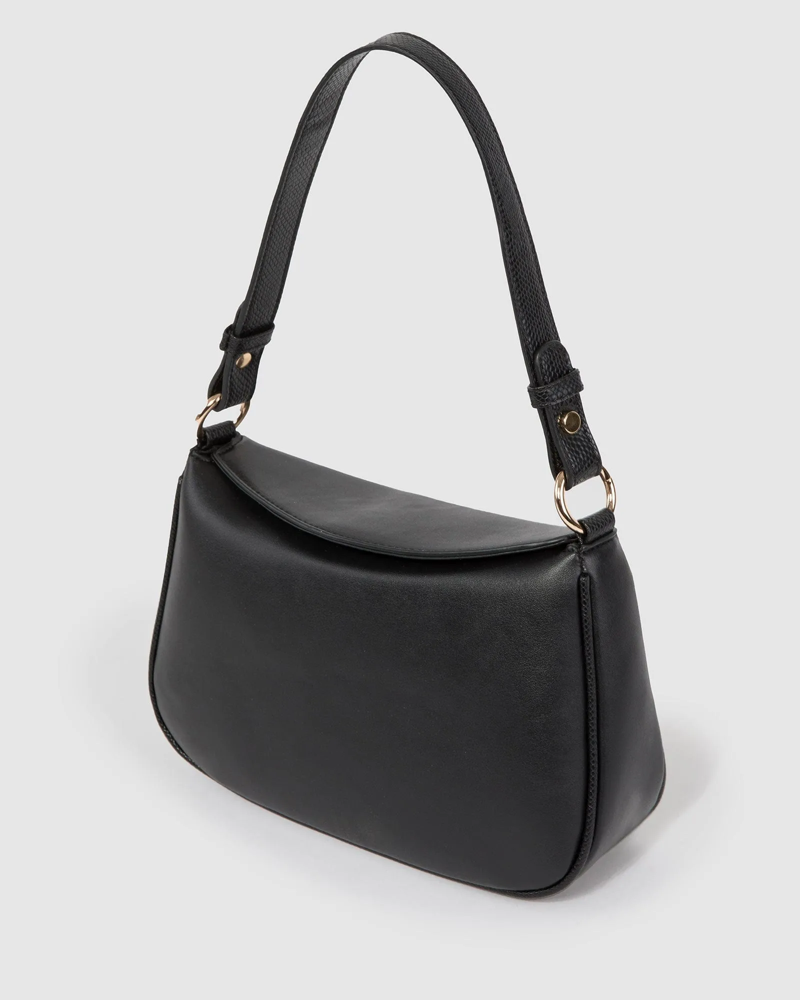 Black Stella Curved Shoulder Bag sold by Collete Hayman product image thumbnail 4