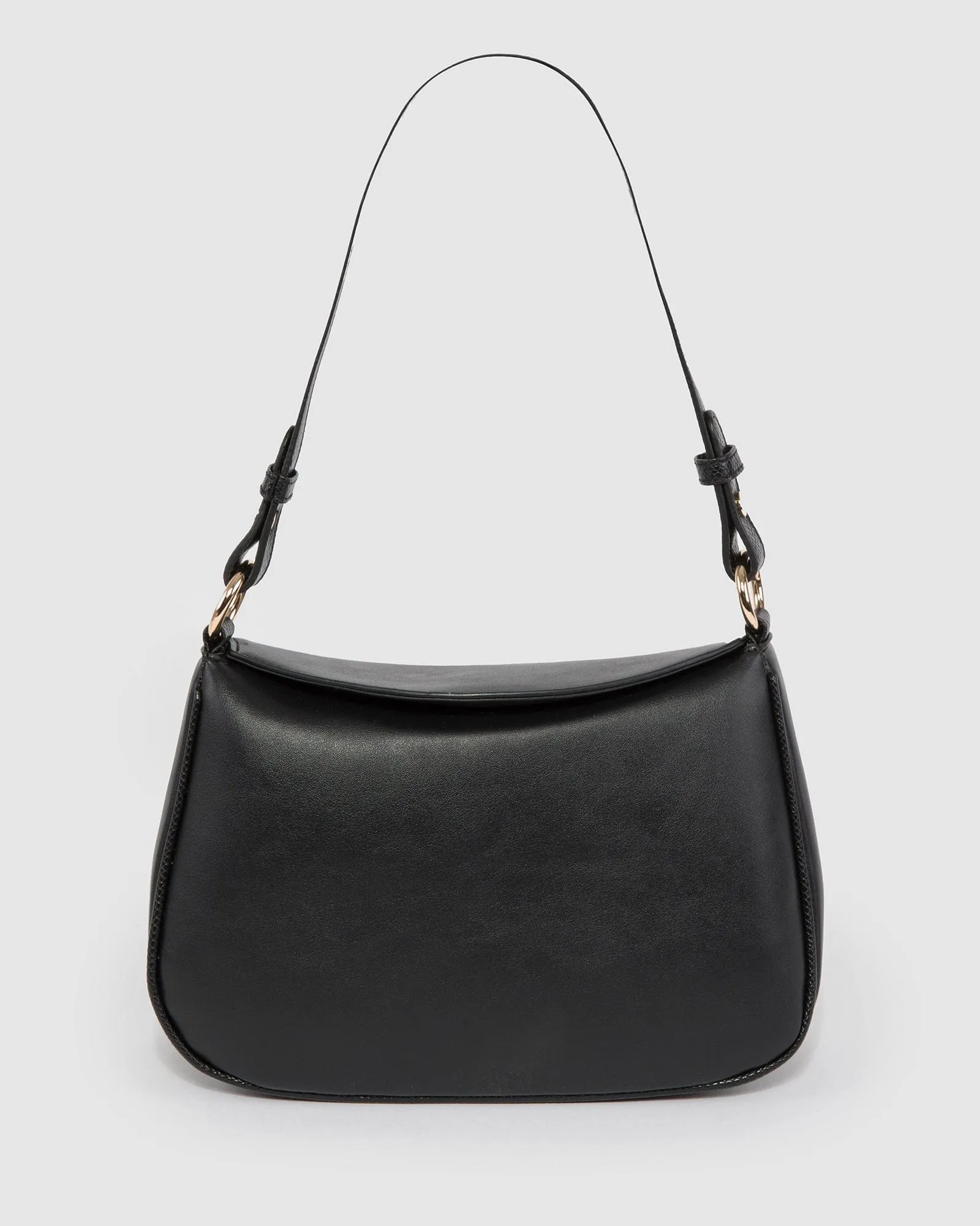 Black Stella Curved Shoulder Bag sold by Collete Hayman