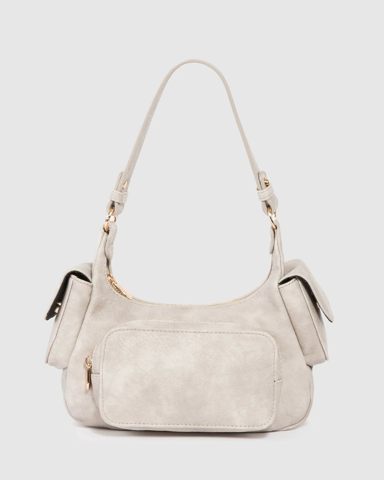 Grey Delilah Pocket Shoulder Bag sold by Collete Hayman