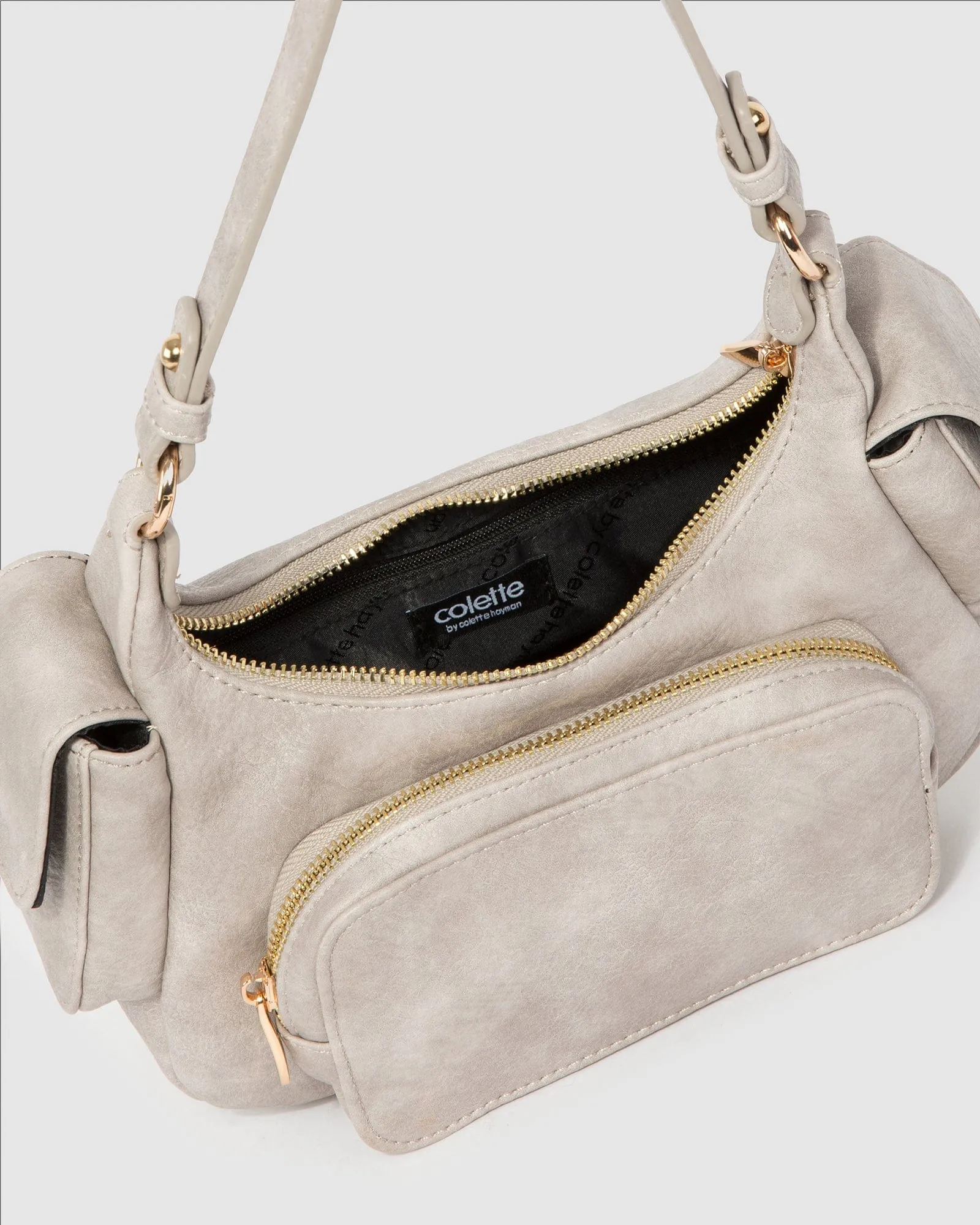 Grey Delilah Pocket Shoulder Bag sold by Collete Hayman product image thumbnail 5