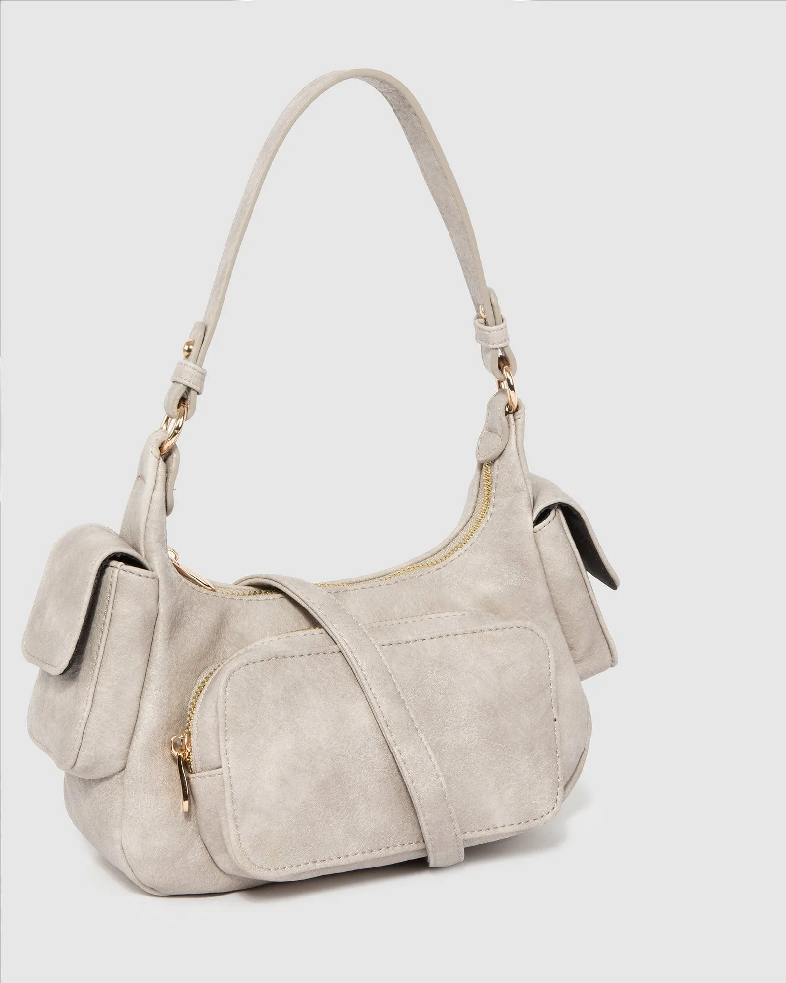 Grey Delilah Pocket Shoulder Bag sold by Collete Hayman product image thumbnail 2