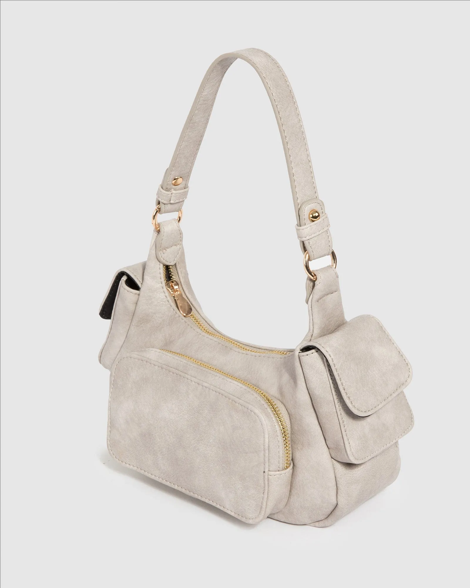 Grey Delilah Pocket Shoulder Bag sold by Collete Hayman product image thumbnail 4