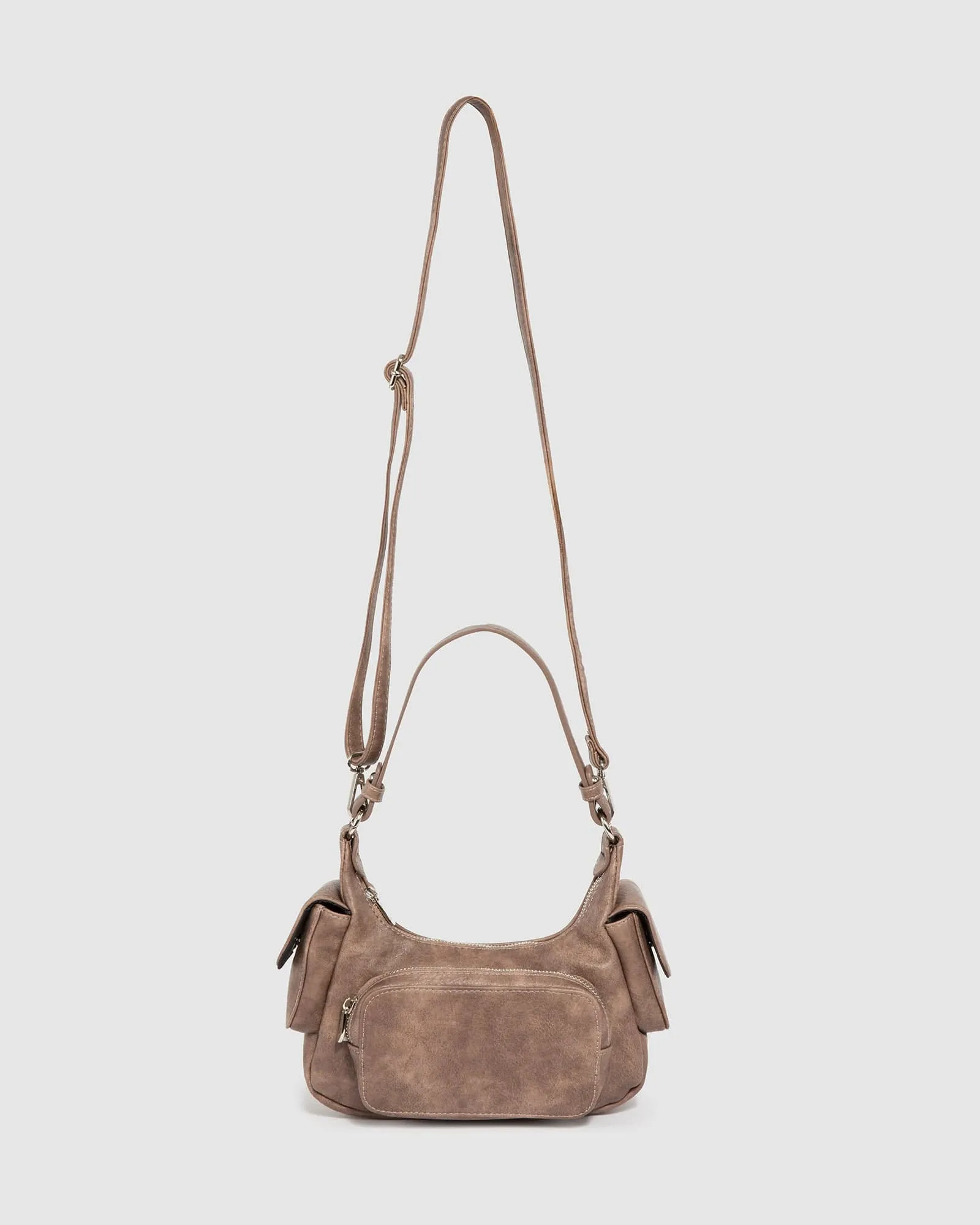 Brown Delilah Pocket Shoulder Bag sold by Collete Hayman product image thumbnail 3