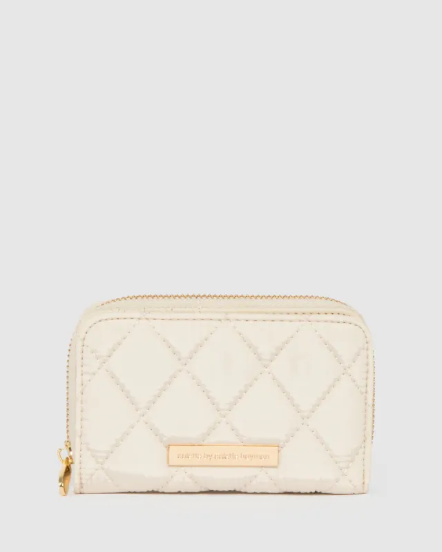 Ivory Zuri Quilt Wallet sold by Collete Hayman