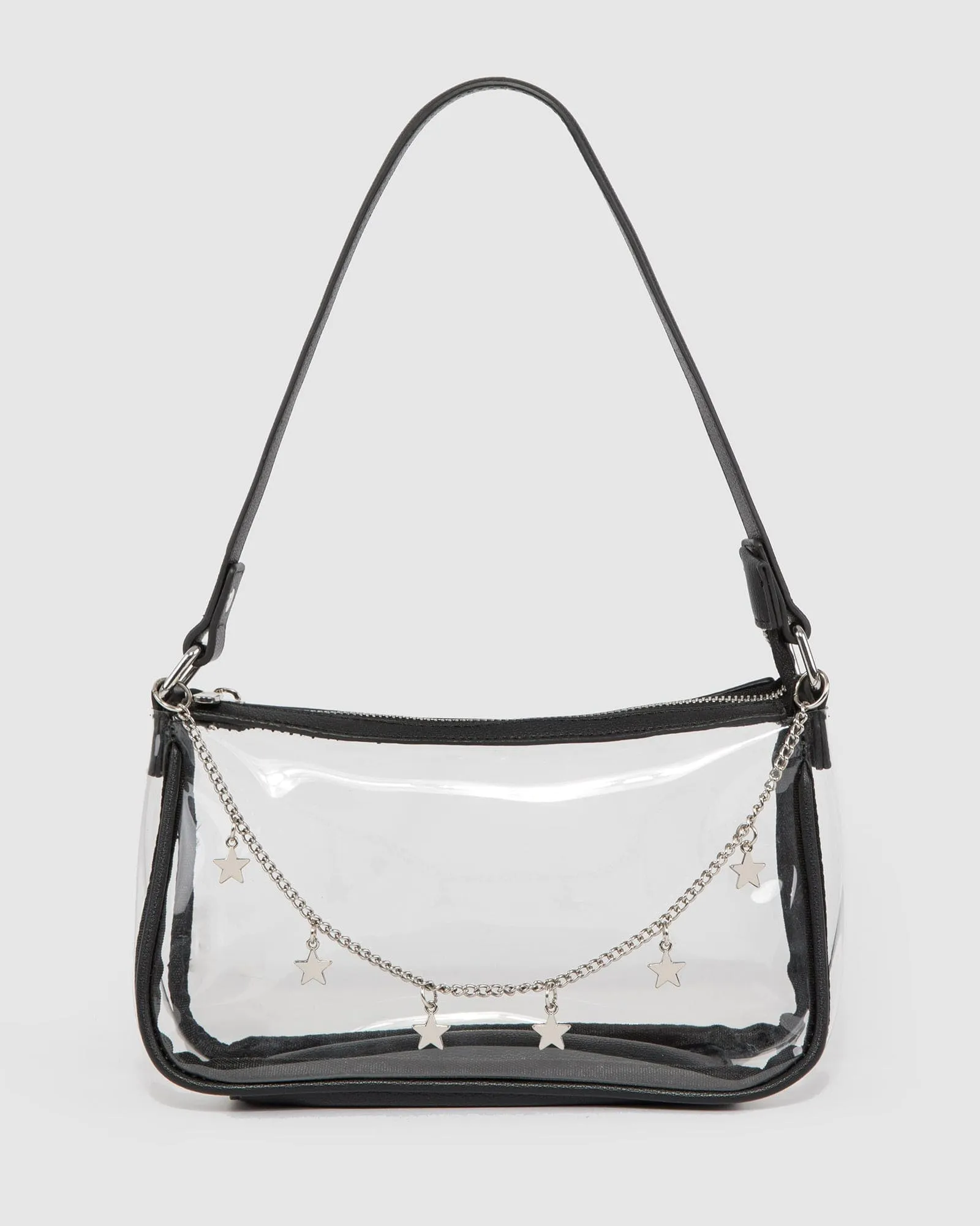 Black Carrie Star Clear Shoulder Bag sold by Collete Hayman