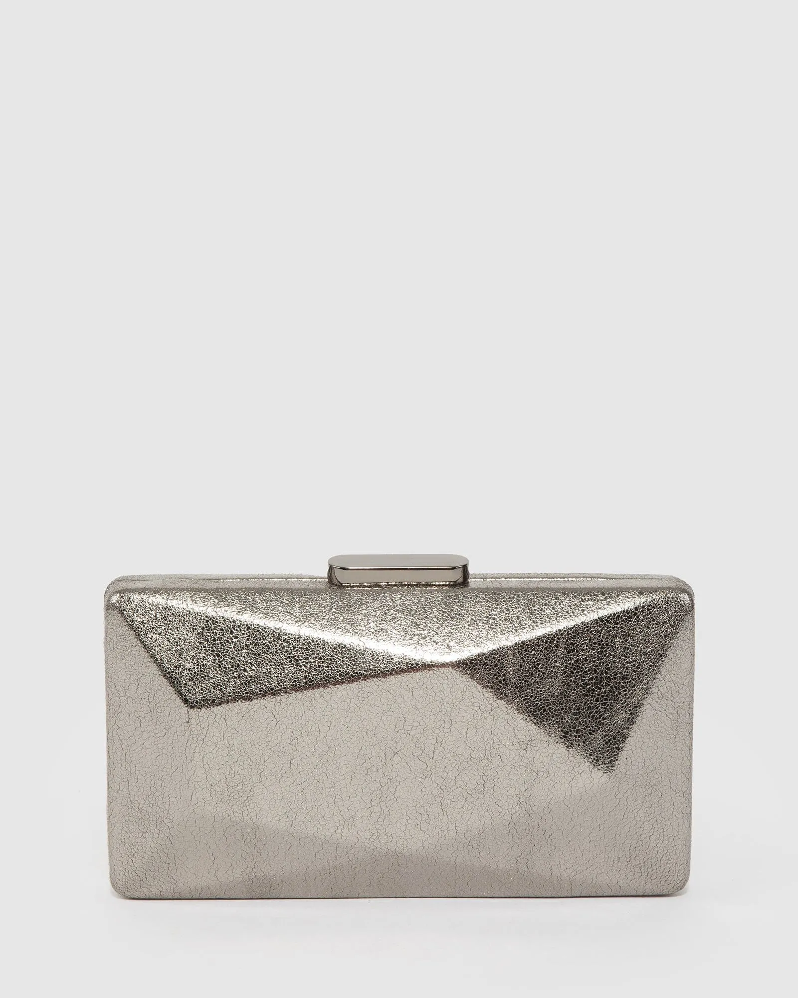 Gunmetal Liza Geo Hardcase Clutch Bag sold by Collete Hayman