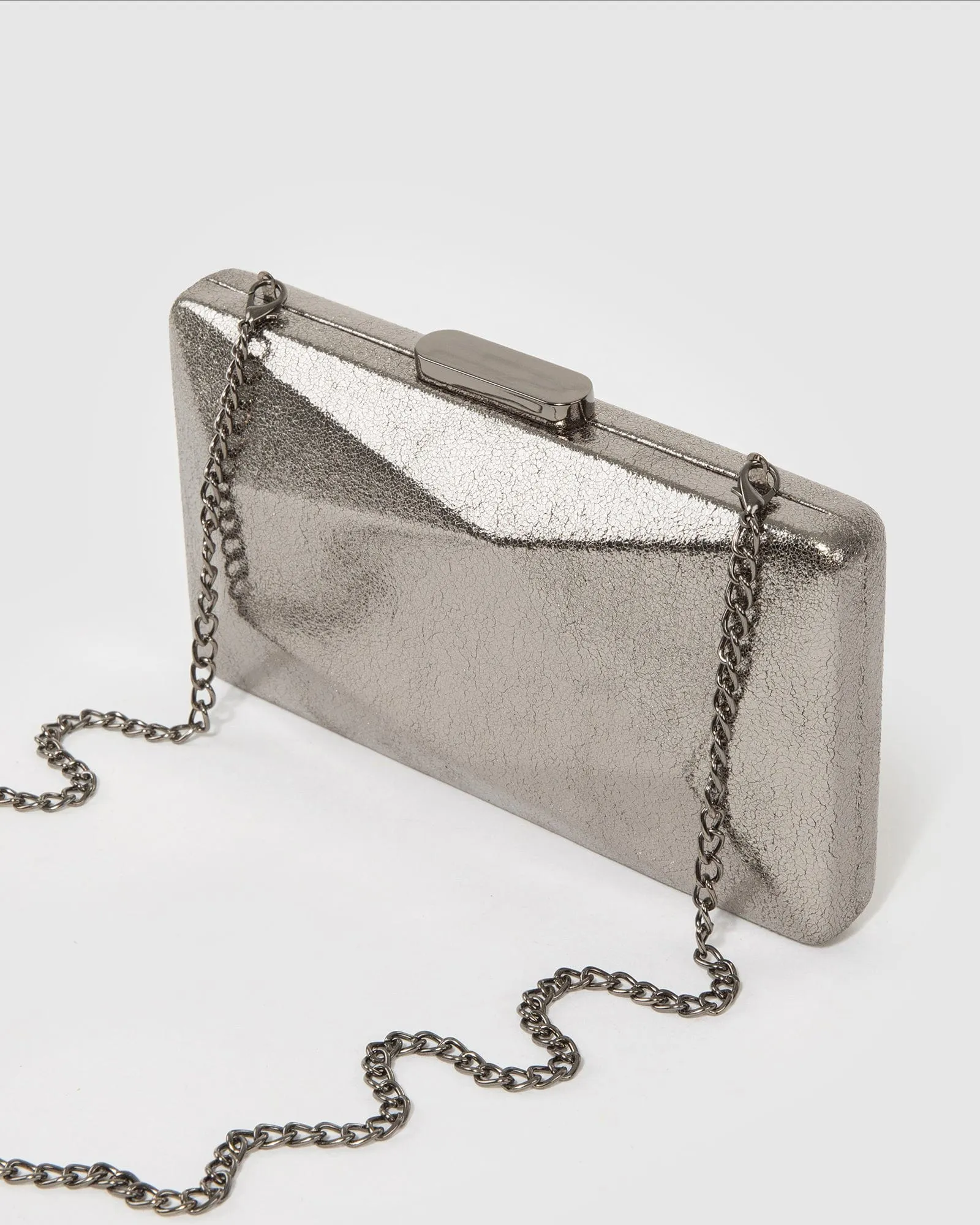 Gunmetal Liza Geo Hardcase Clutch Bag sold by Collete Hayman product image thumbnail 4