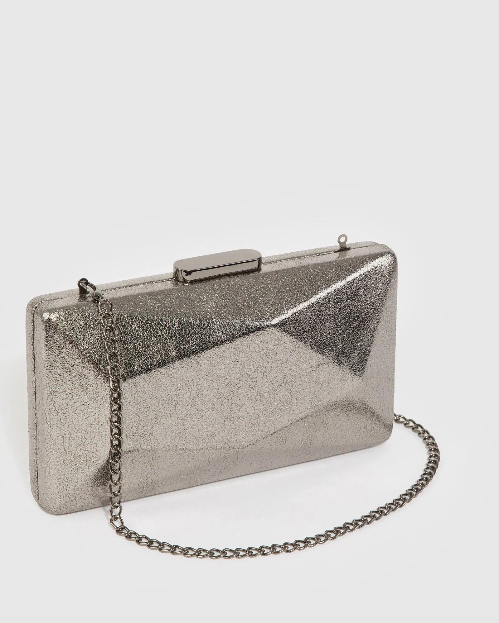 Gunmetal Liza Geo Hardcase Clutch Bag sold by Collete Hayman product image thumbnail 2