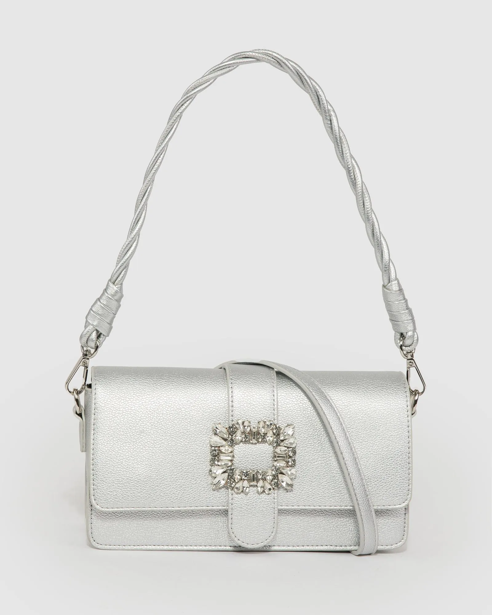 Silver Francesca Crystal Shoulder Bag sold by Collete Hayman product image thumbnail 2
