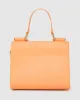 Orange Stephanie Braided Panel Tote Bag sold by Collete Hayman