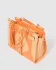 Orange Stephanie Braided Panel Tote Bag sold by Collete Hayman