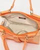 Orange Stephanie Braided Panel Tote Bag sold by Collete Hayman