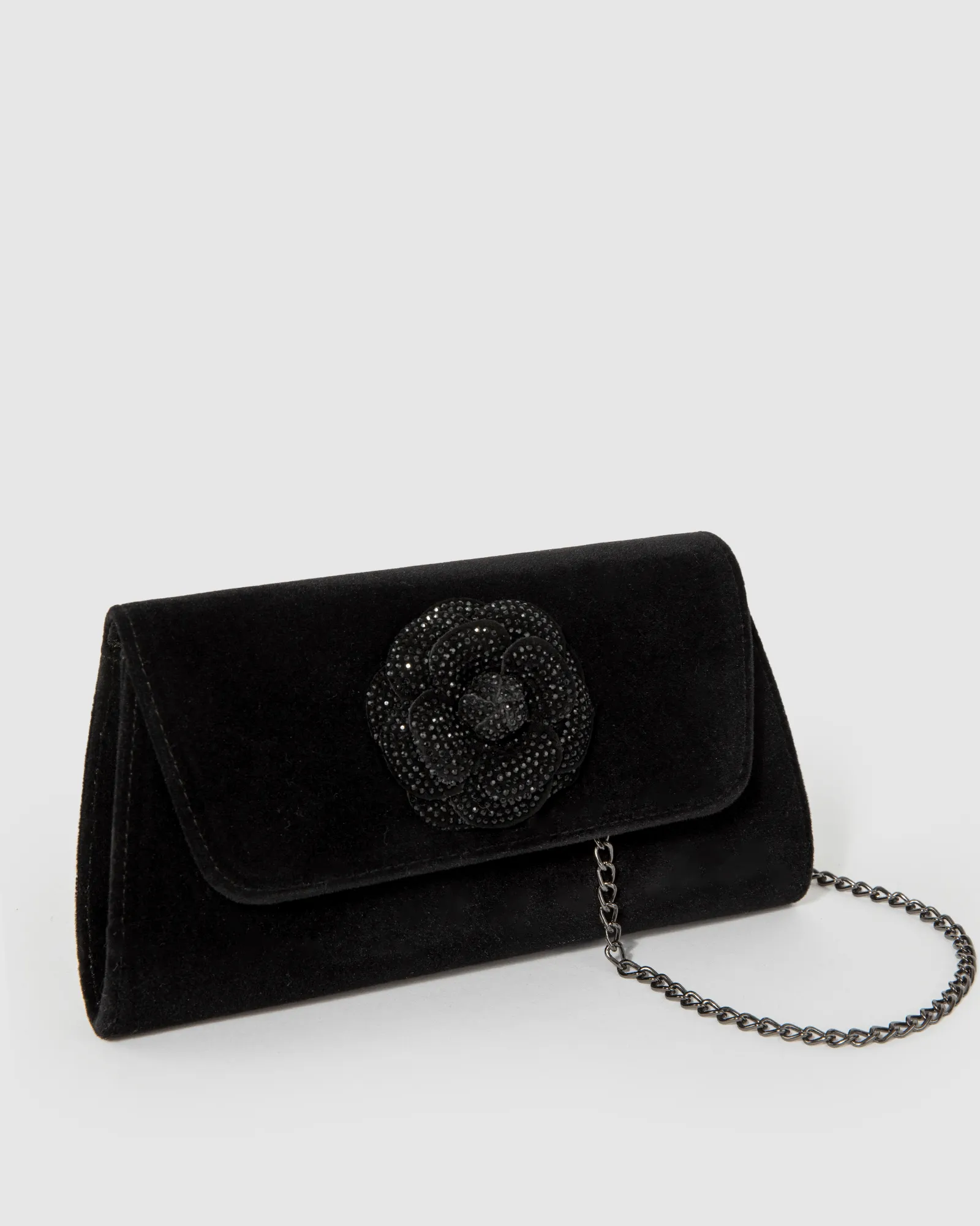 Black Leaha Rose Evening Clutch Bag sold by Collete Hayman product image thumbnail 2