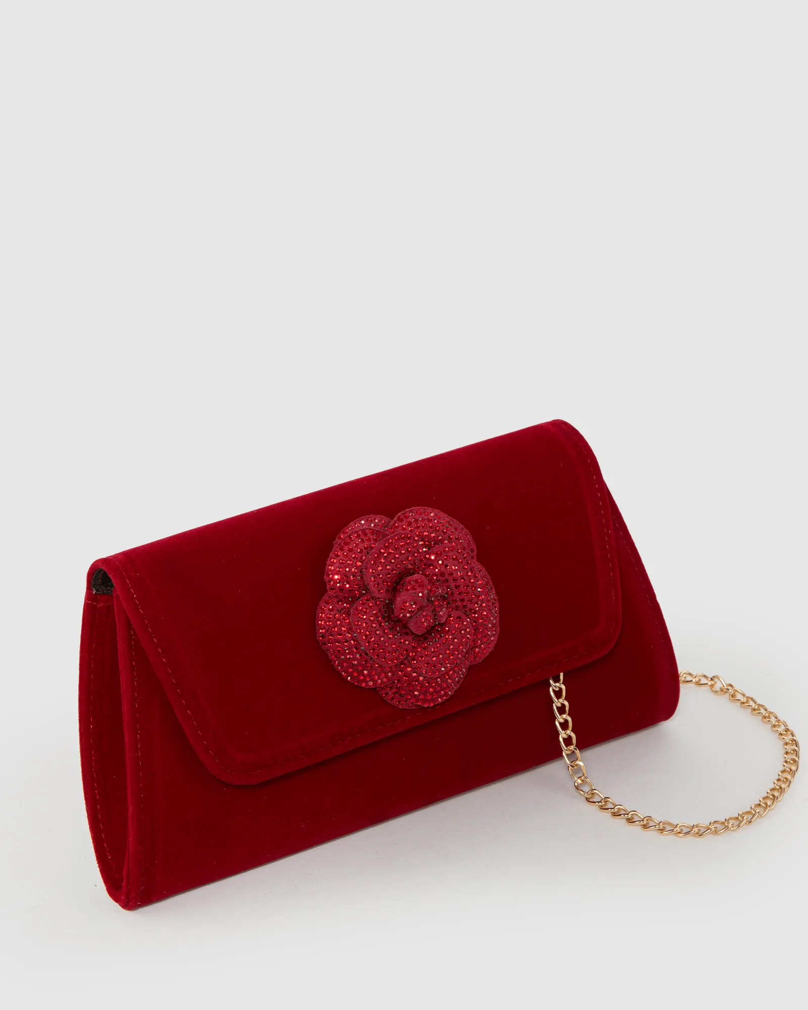 Red Leaha Rose Evening Clutch Bag sold by Collete Hayman product image thumbnail 2