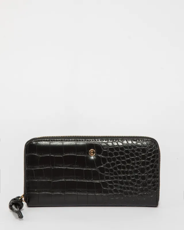 Black Ari Large Zip Around Wallet sold by Collete Hayman