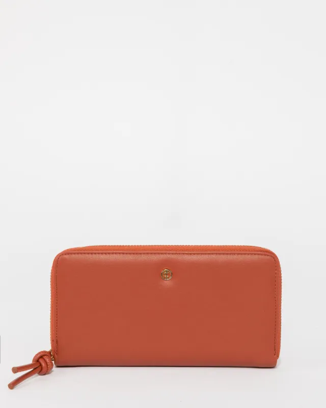 Terracotta Ari Large Zip Around Wallet sold by Collete Hayman