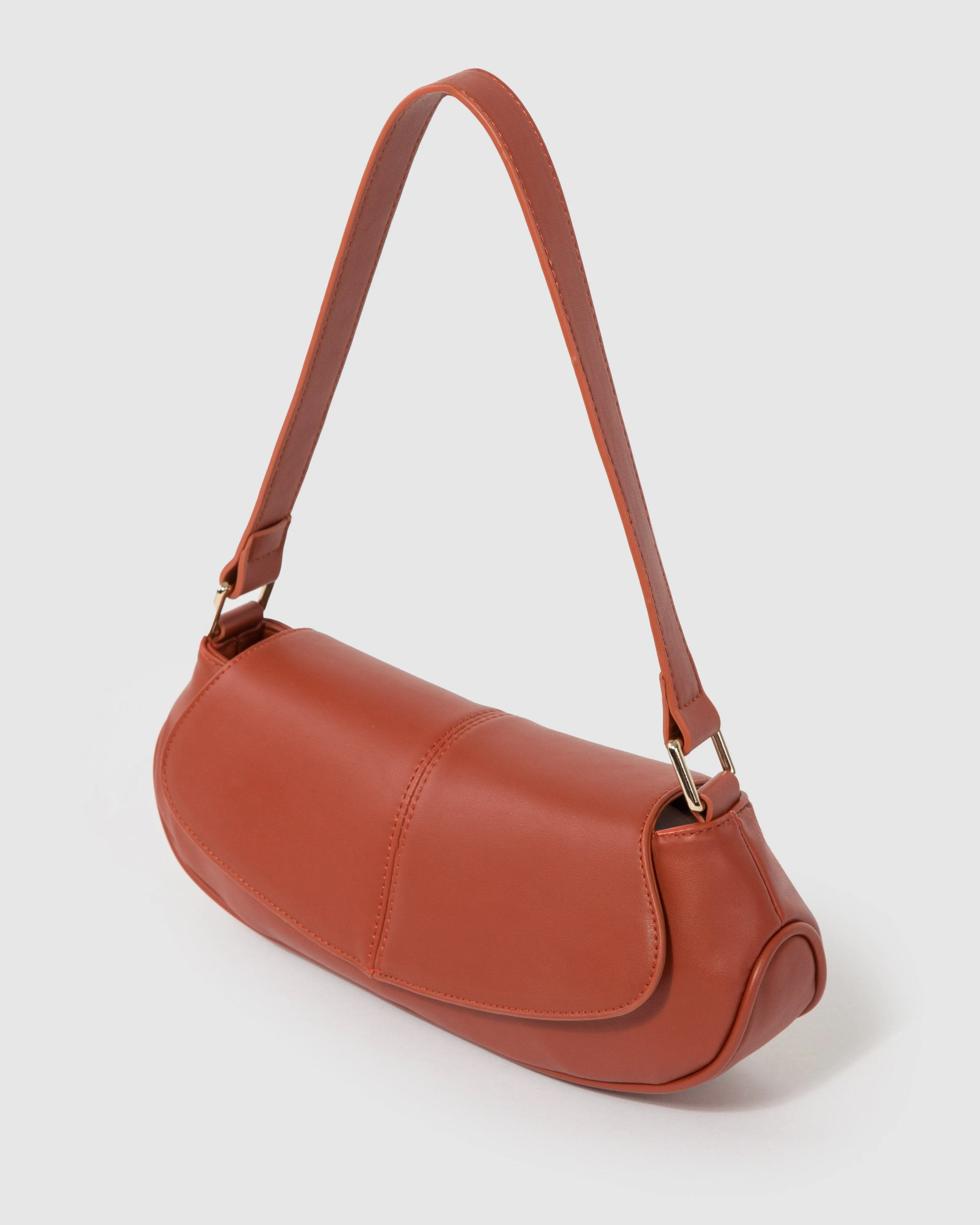 Terracotta Suki Baguette Bag sold by Collete Hayman product image thumbnail 4