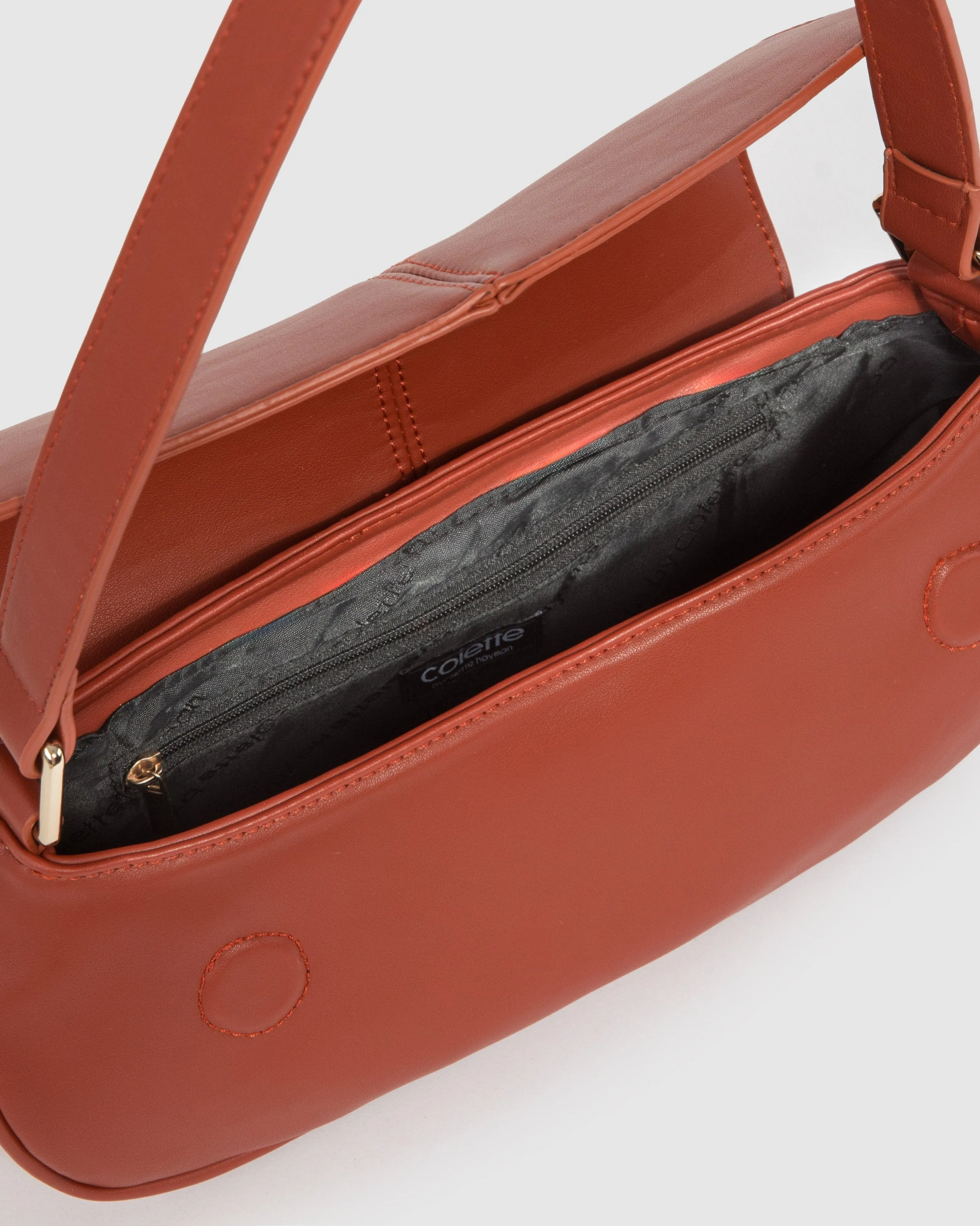 Terracotta Suki Baguette Bag sold by Collete Hayman product image thumbnail 5