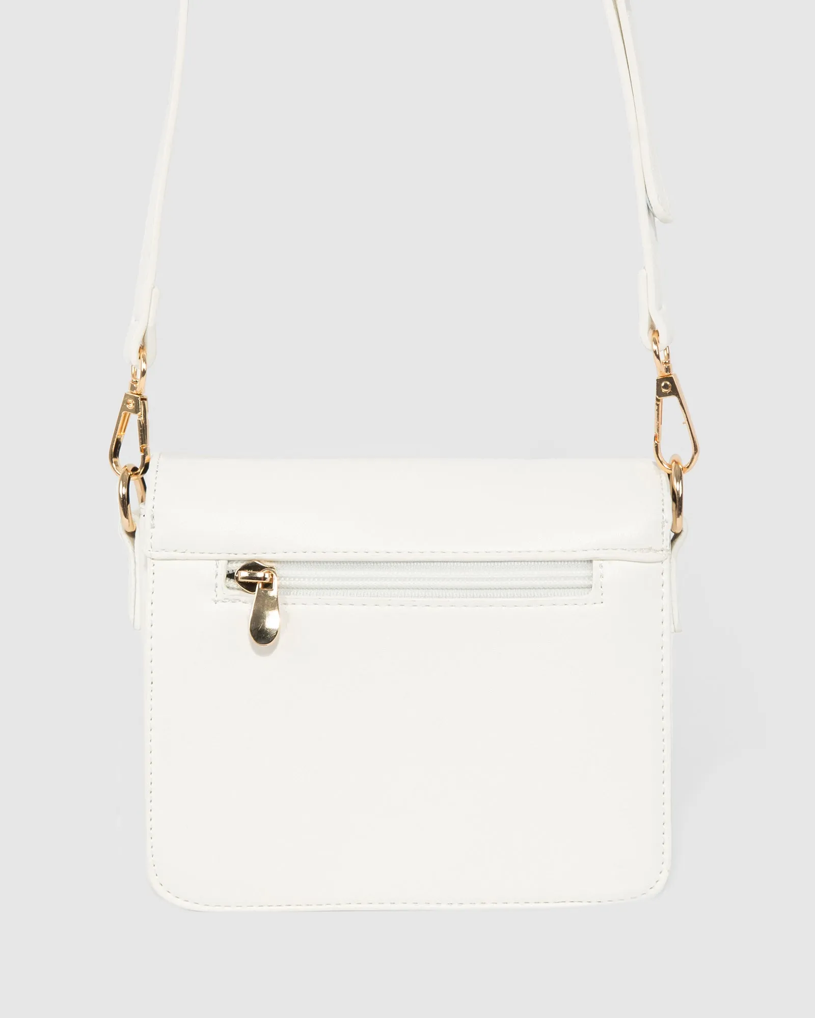 White Elsa Hardware Mini Crossbody Bag sold by Collete Hayman product image thumbnail 4