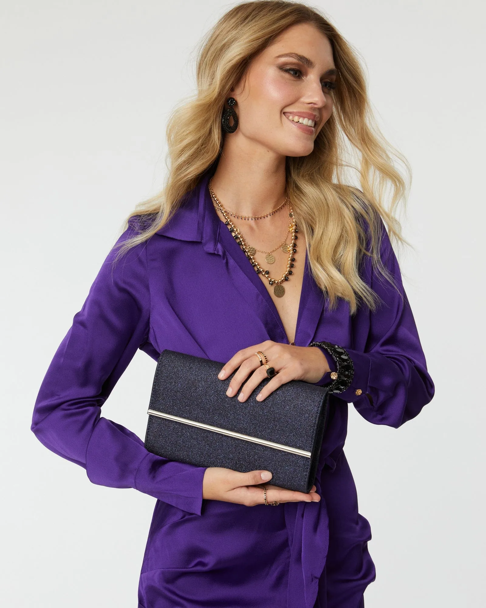 Navy Blue Harriet Clutch Bag sold by Collete Hayman product image thumbnail 2