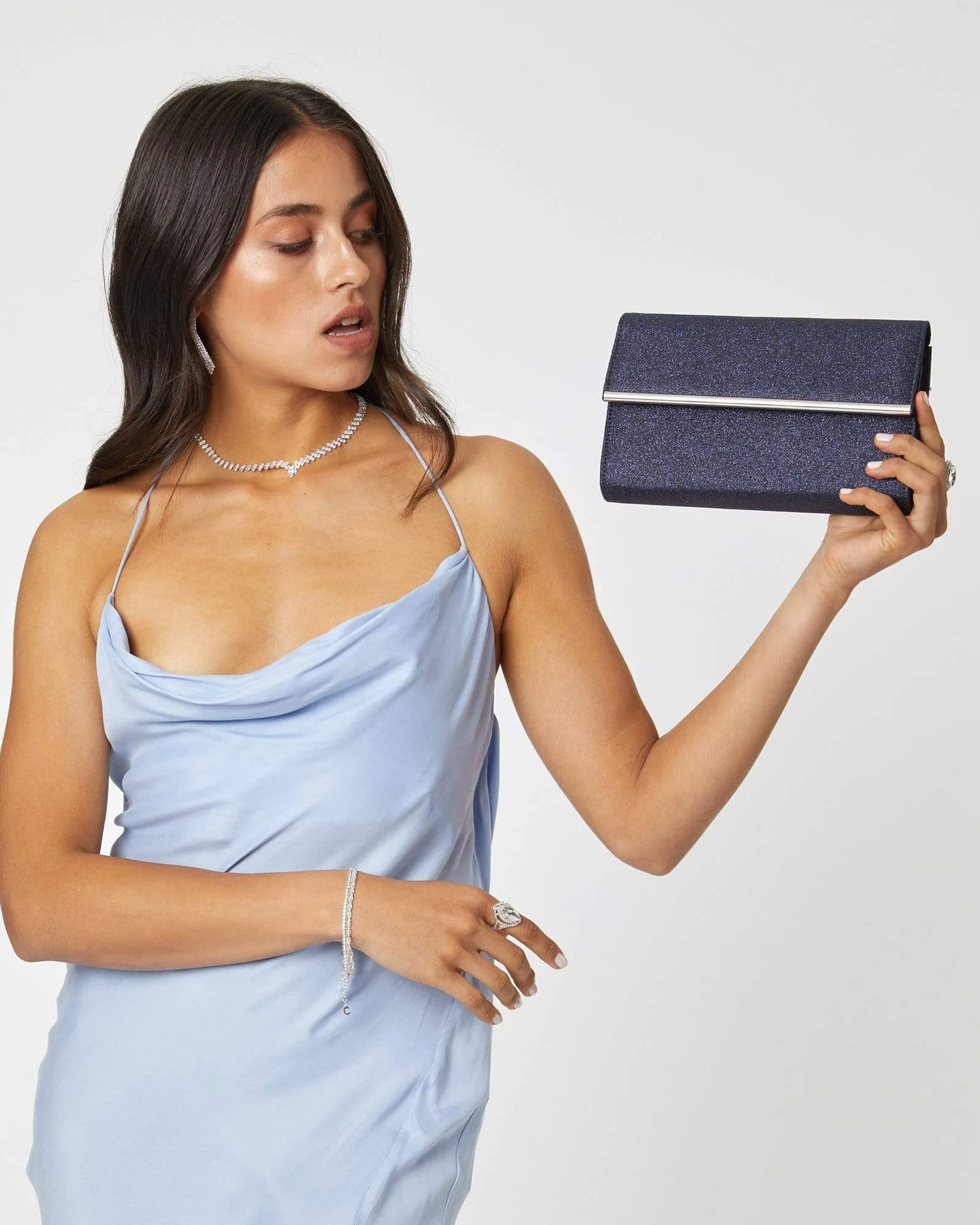 Navy Blue Harriet Clutch Bag sold by Collete Hayman product image thumbnail 3