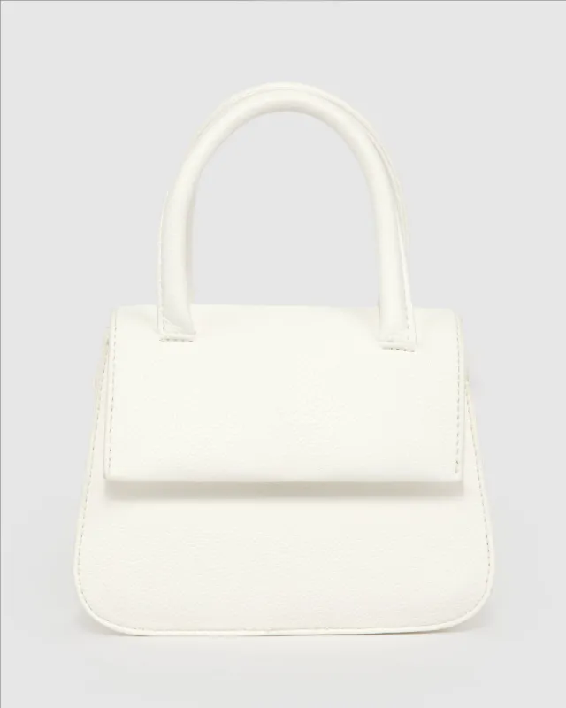 White Olivia Double Handle Mini Bag sold by Collete Hayman