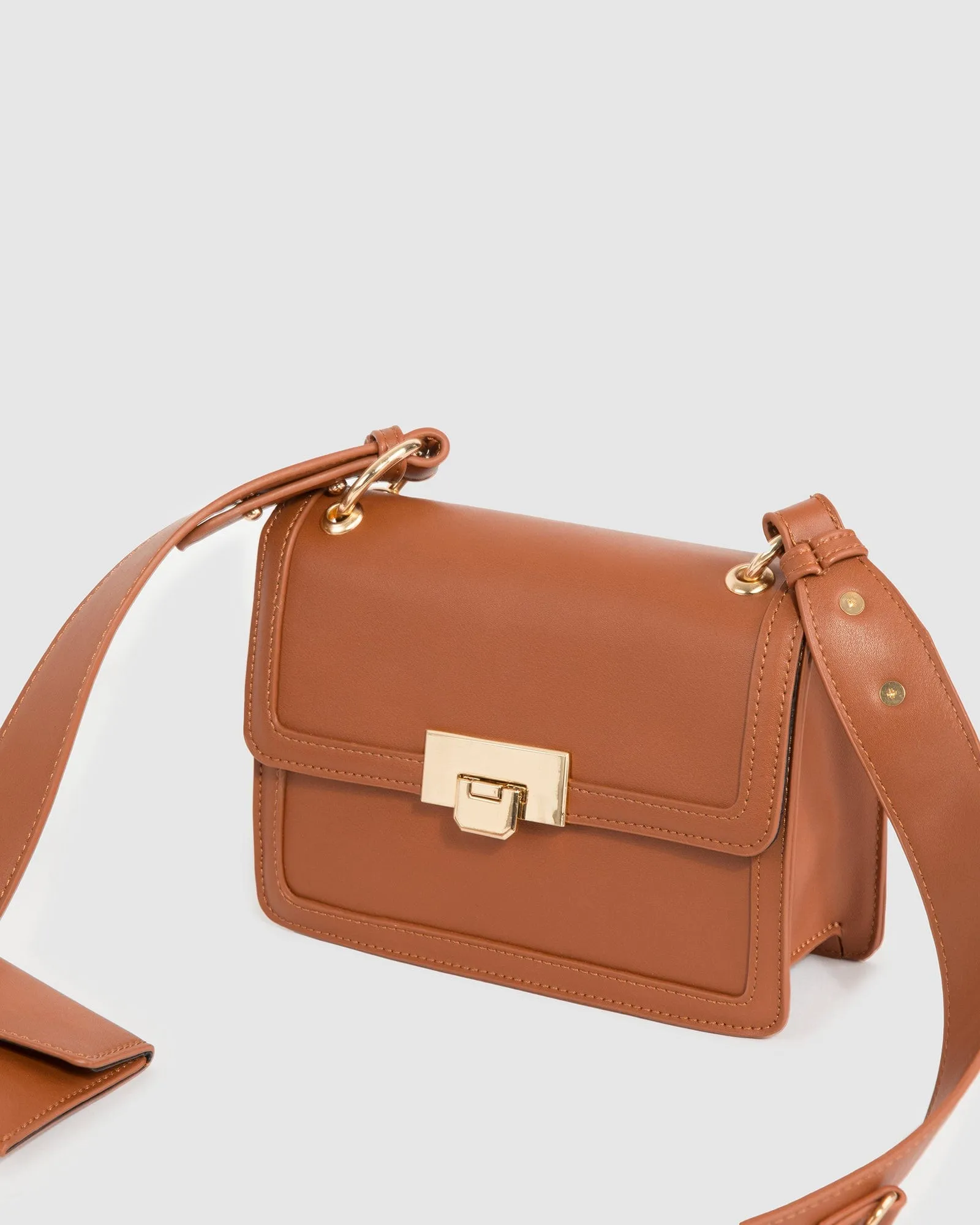 Tan Sierra Quilt Crossbody Bag sold by Collete Hayman product image thumbnail 5