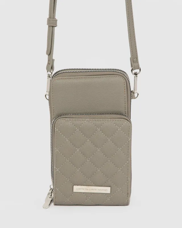 Grey Koni Phone Crossbody Bag sold by Collete Hayman