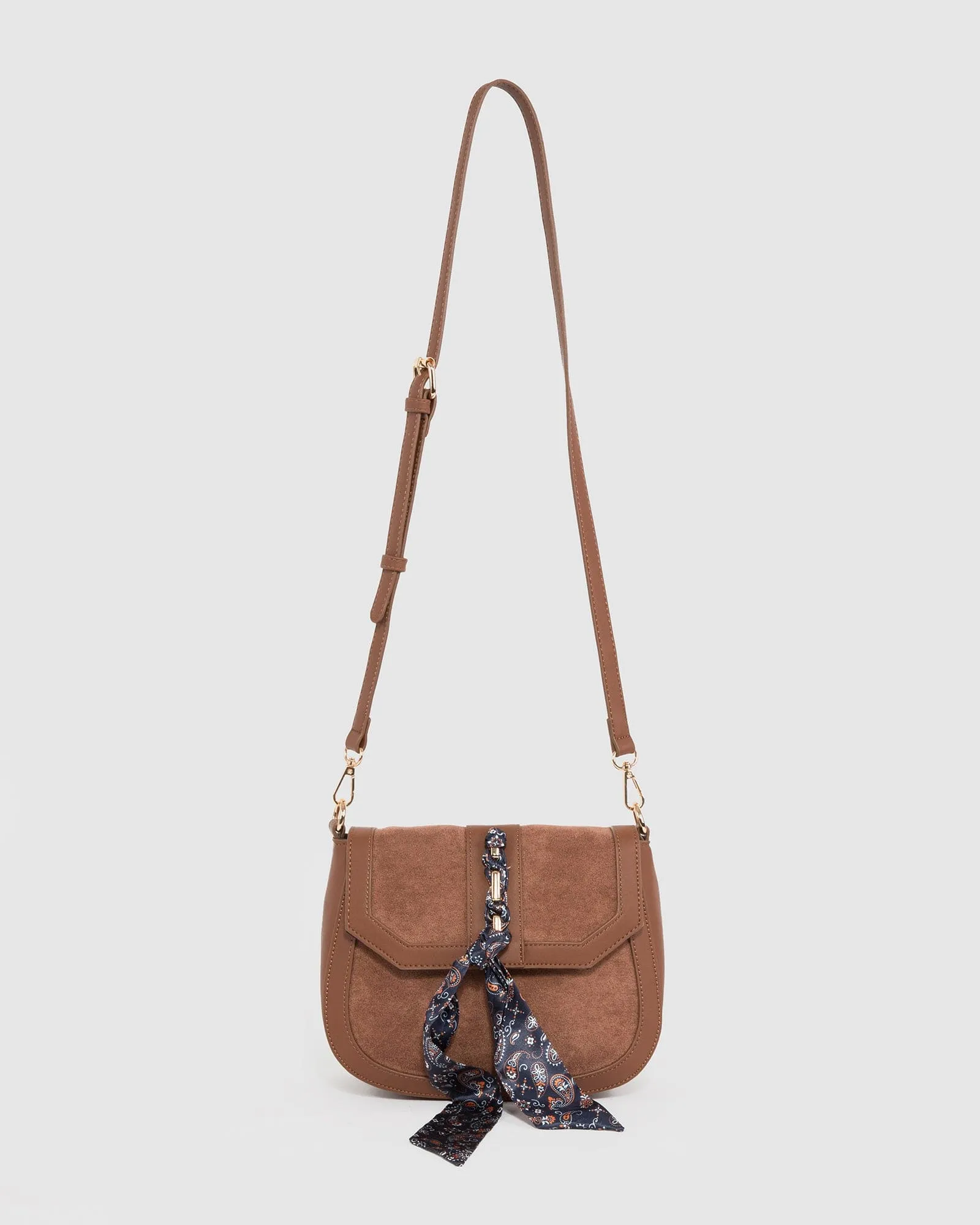 Brown Aria Scarf Crossbody Bag sold by Collete Hayman product image thumbnail 3