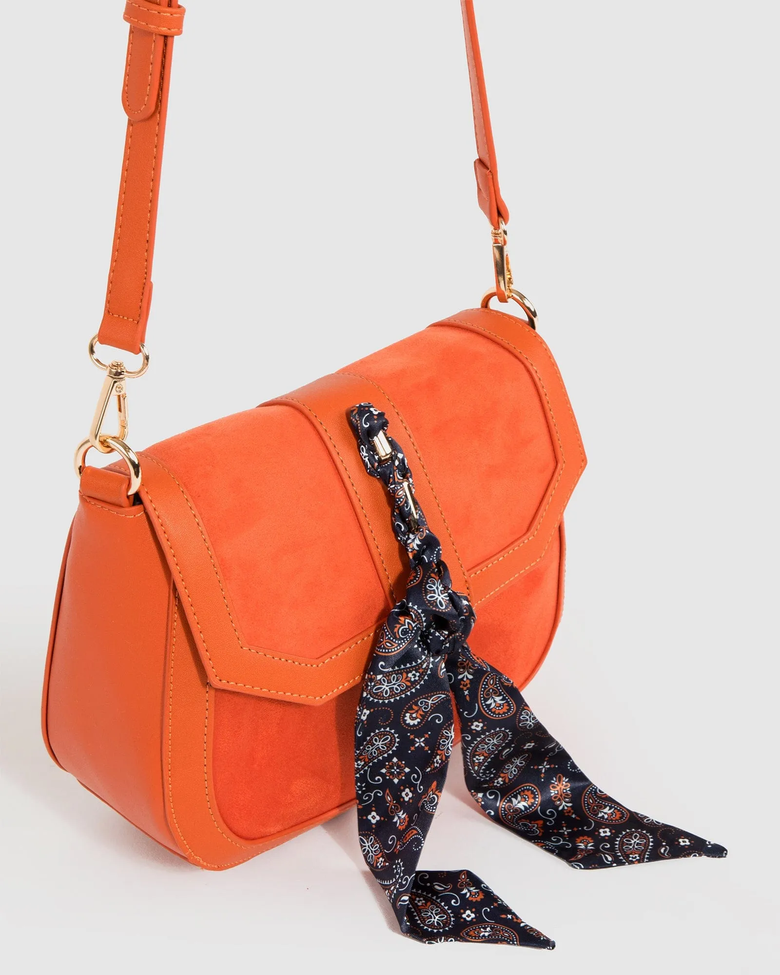 Orange Aria Scarf Crossbody Bag sold by Collete Hayman product image thumbnail 2