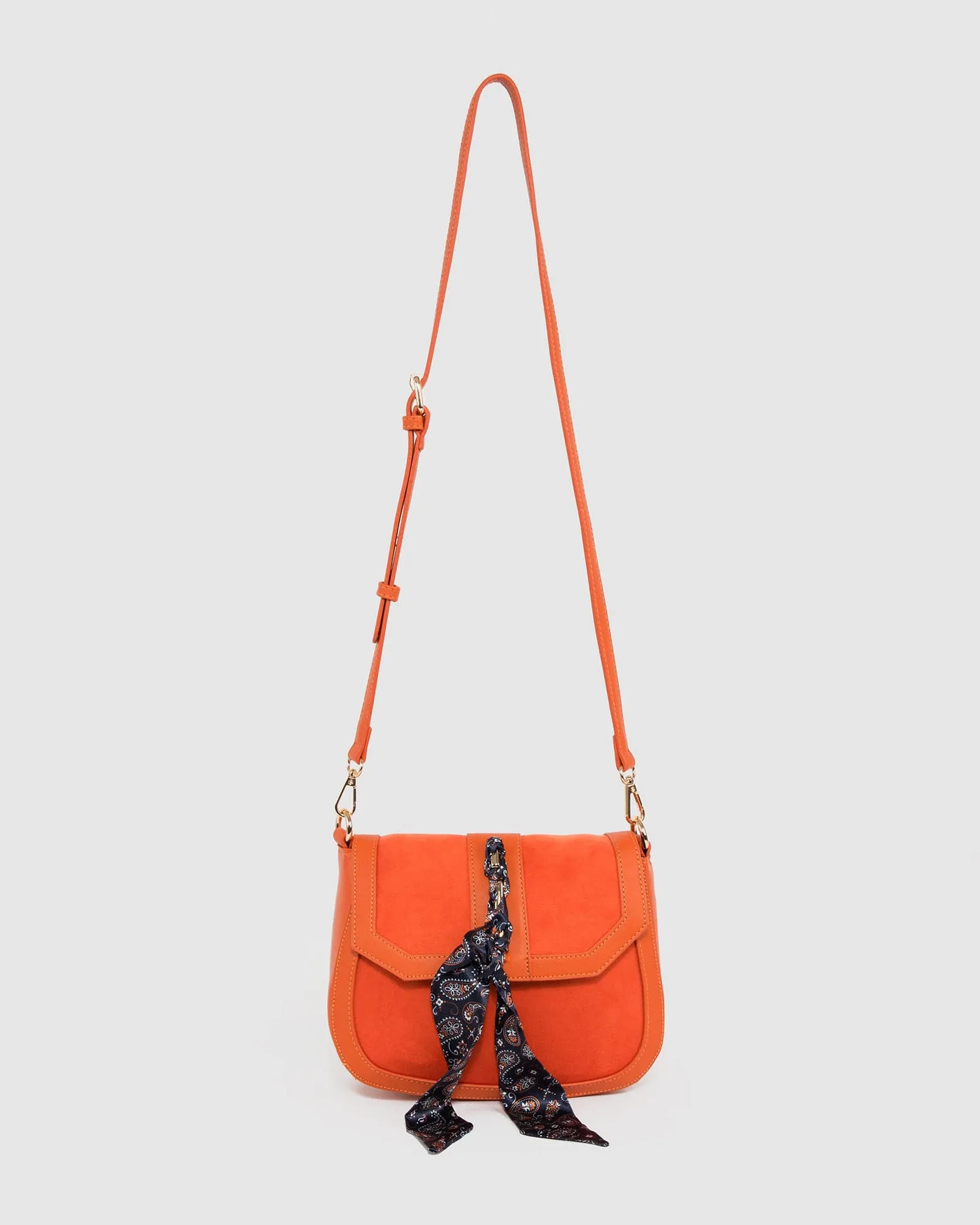 Orange Aria Scarf Crossbody Bag sold by Collete Hayman product image thumbnail 3