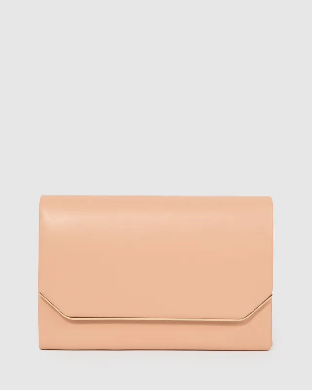 Natural Penny Flap Clutch Bag sold by Collete Hayman