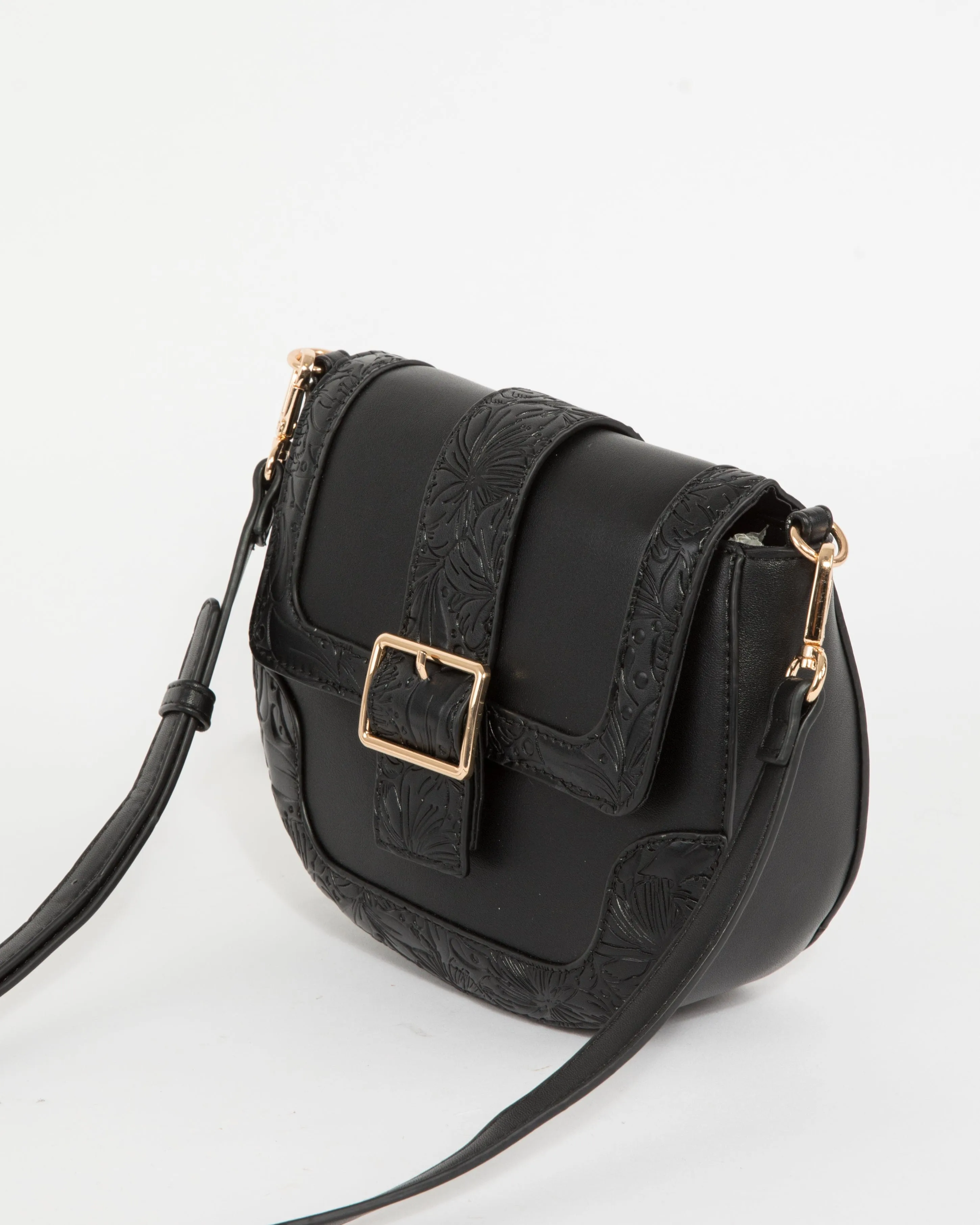 Black Kiara Buckle Crossbody Bag sold by Collete Hayman product image thumbnail 4