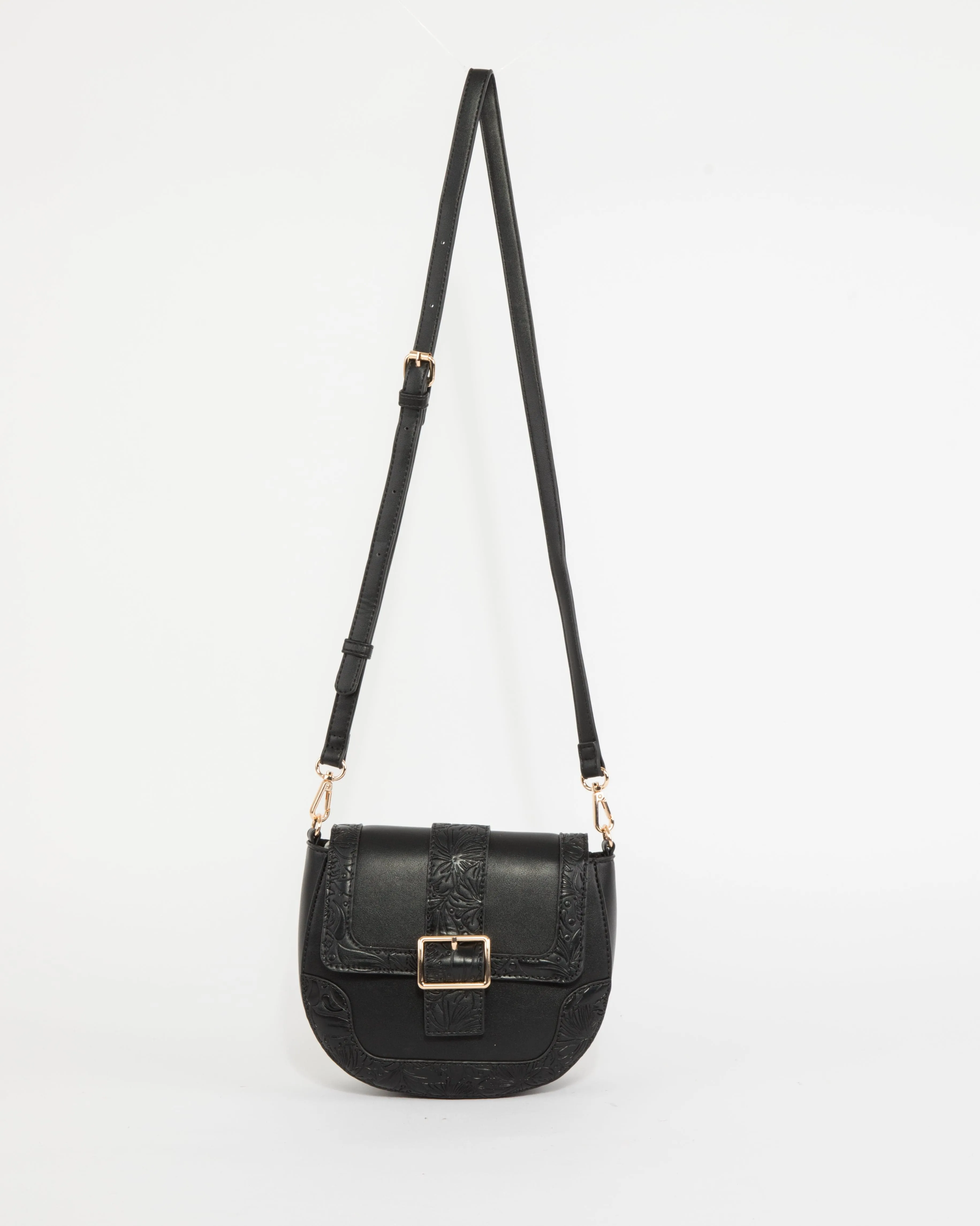 Black Kiara Buckle Crossbody Bag sold by Collete Hayman product image thumbnail 3