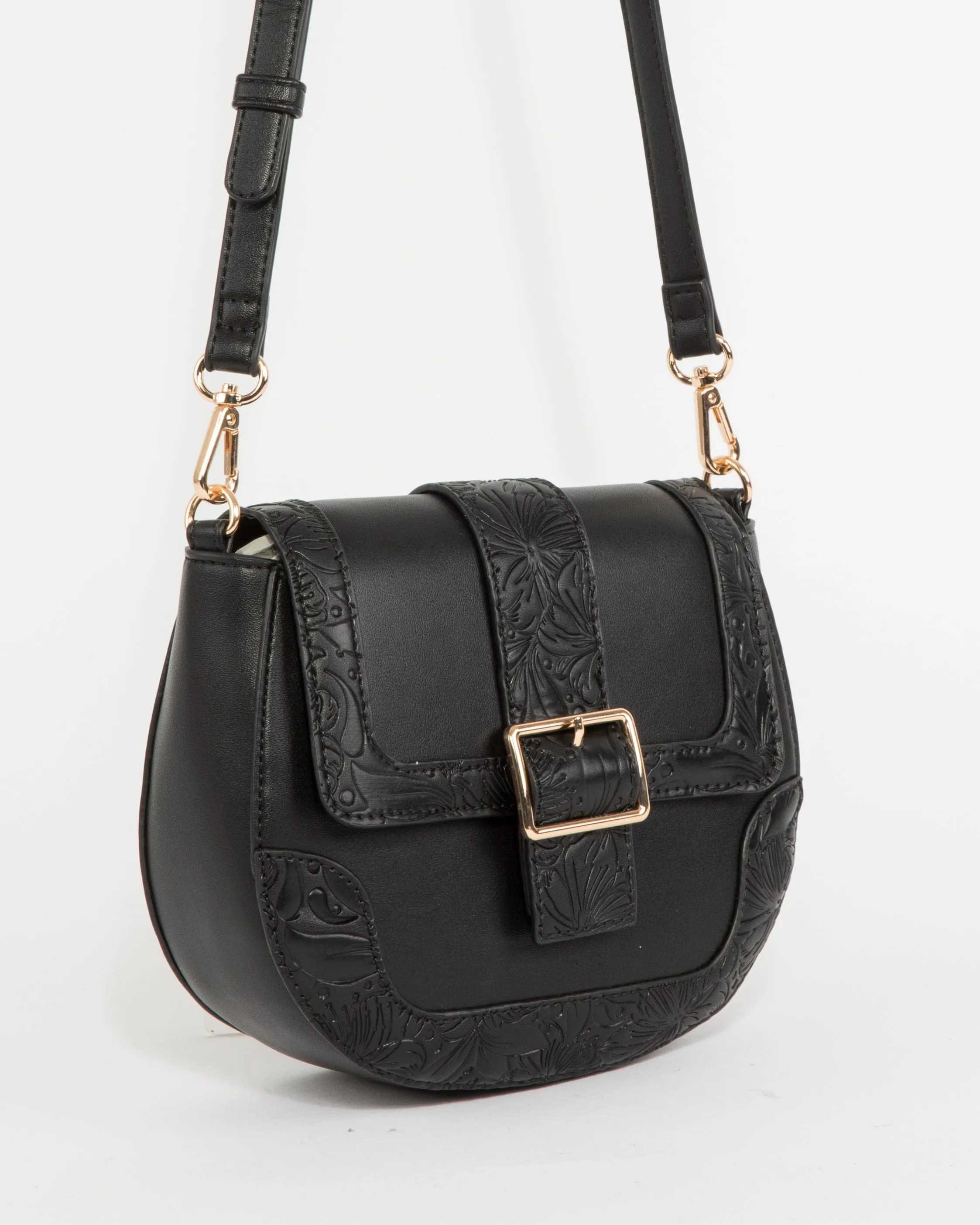 Black Kiara Buckle Crossbody Bag sold by Collete Hayman product image thumbnail 2