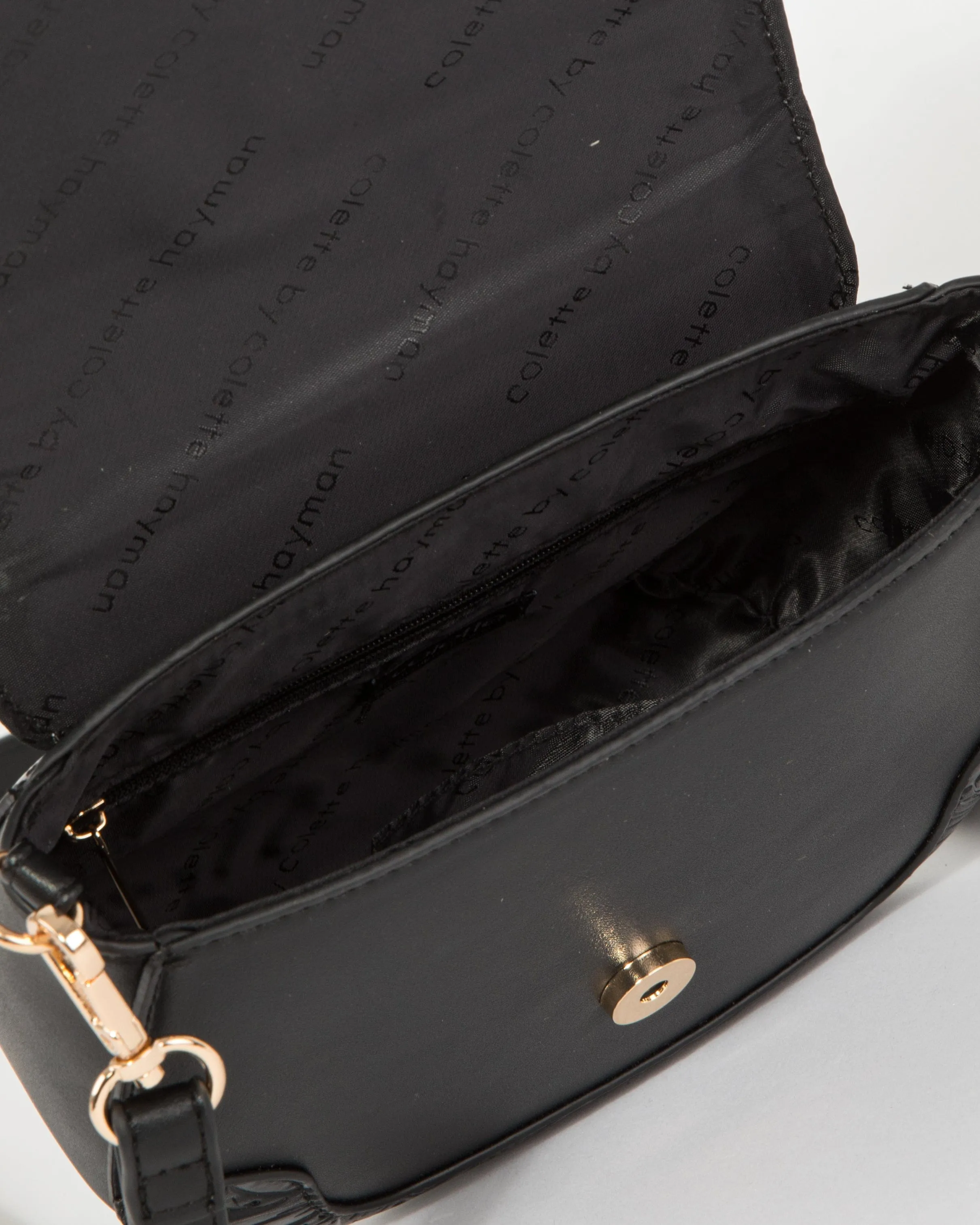 Black Kiara Buckle Crossbody Bag sold by Collete Hayman product image thumbnail 5