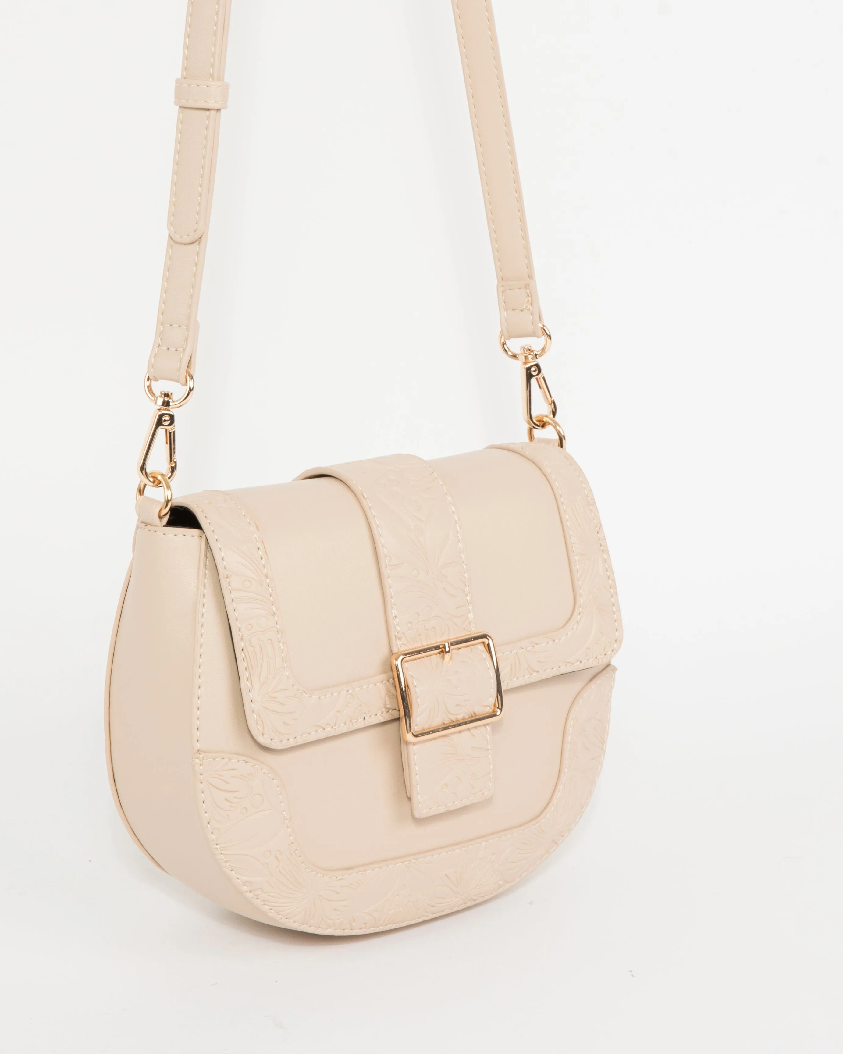 Natural Kiara Buckle Crossbody Bag sold by Collete Hayman product image thumbnail 3