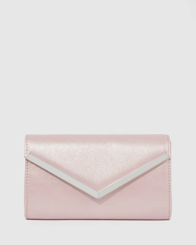 Pink Cindy Evening Clutch Bag sold by Collete Hayman
